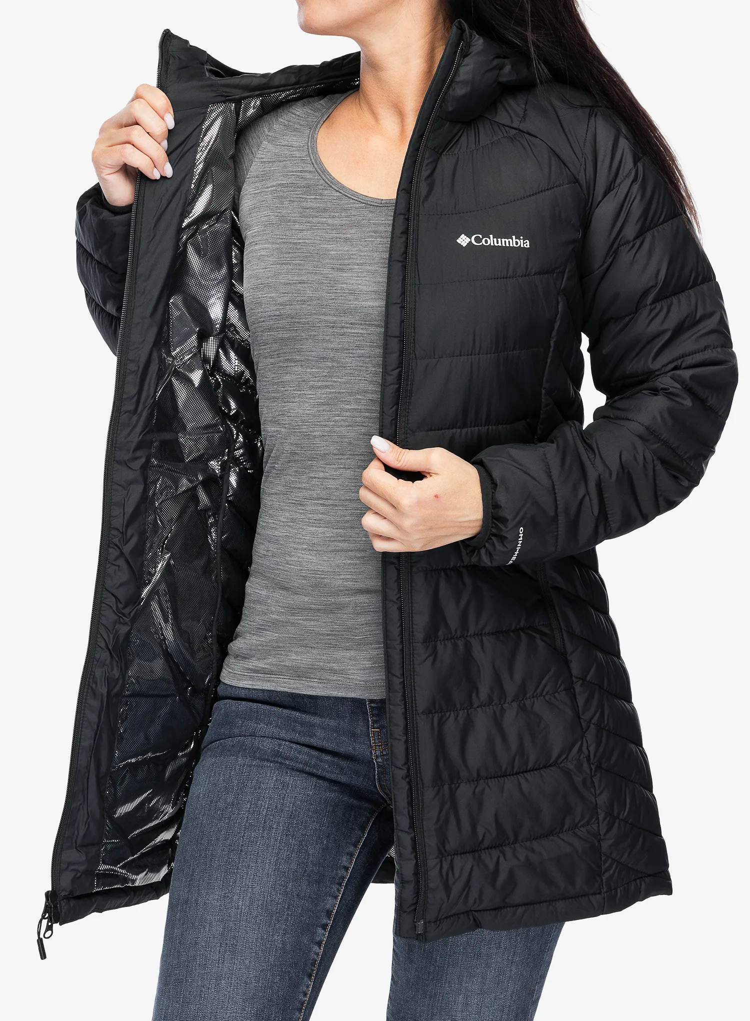 Ženski plašč Columbia Powder Lite II Mid Jacket - black