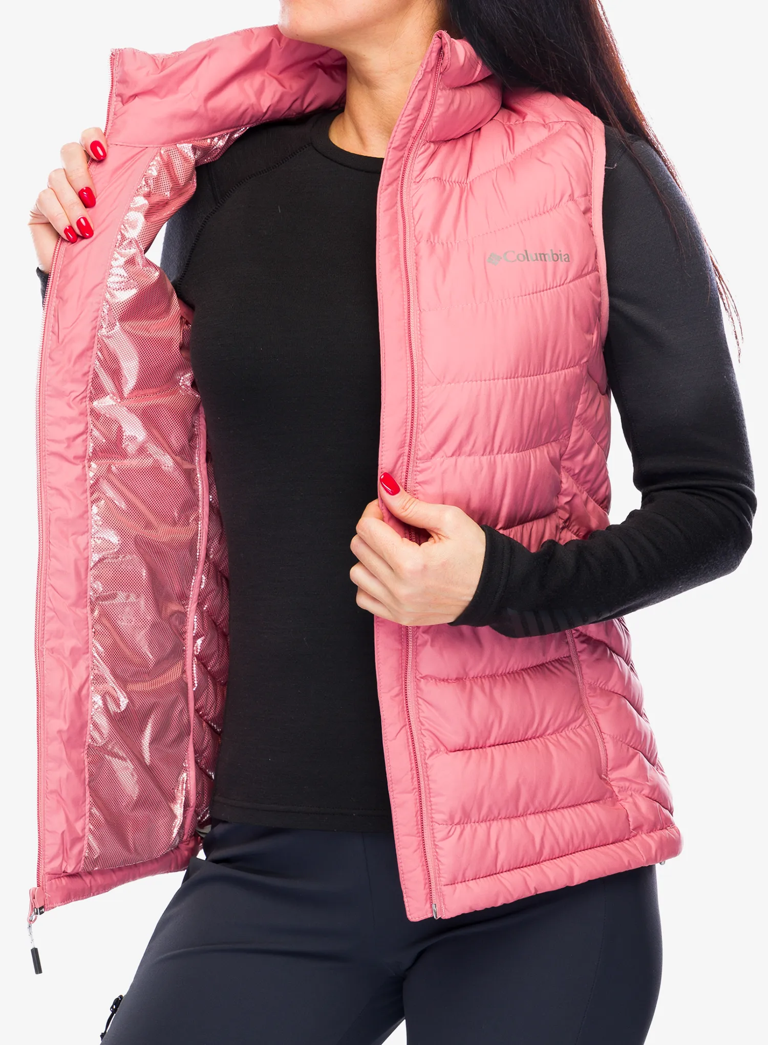 Ženski brezrokavnik Columbia Powder Lite II Vest - pink agave