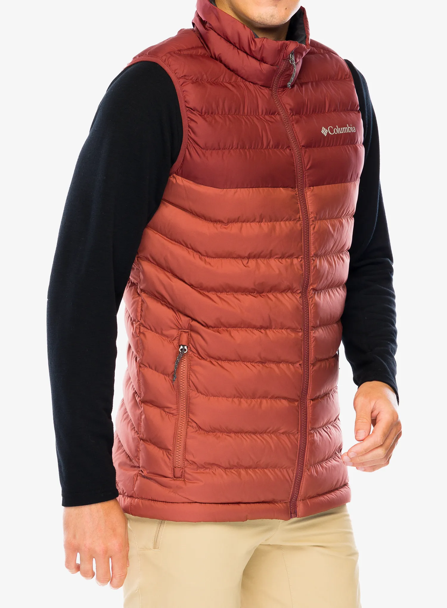 Podložen brezrokavnik Columbia Powder Lite Vest - auburn/spice
