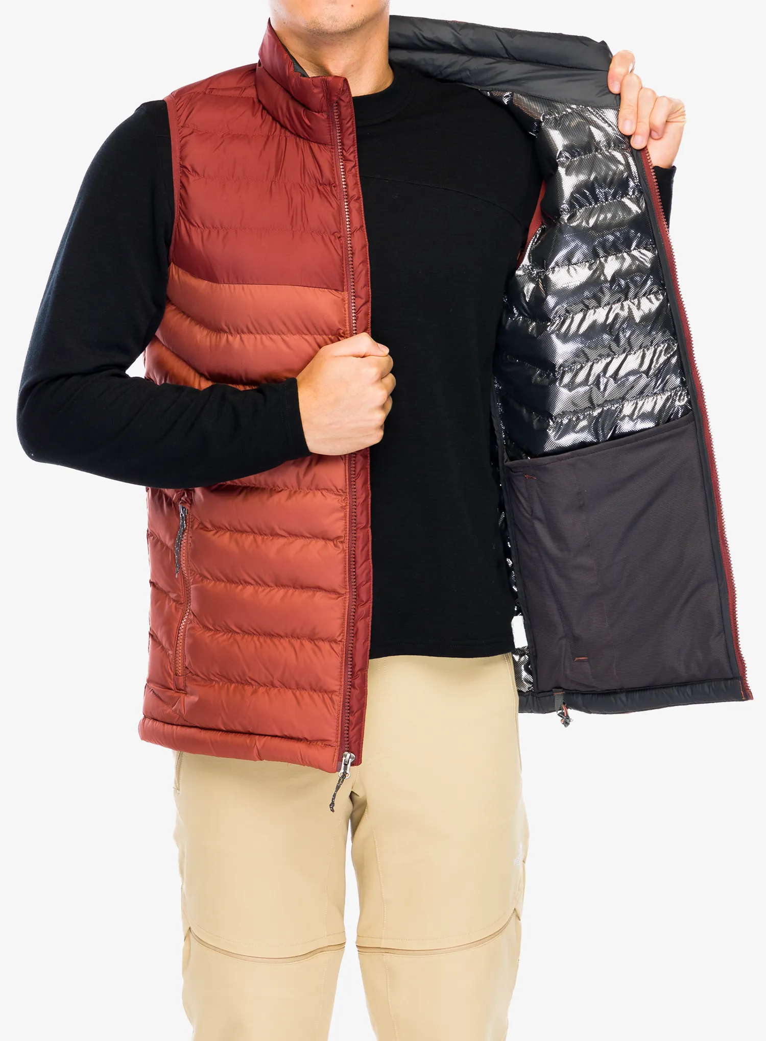 Podložen brezrokavnik Columbia Powder Lite Vest - auburn/spice