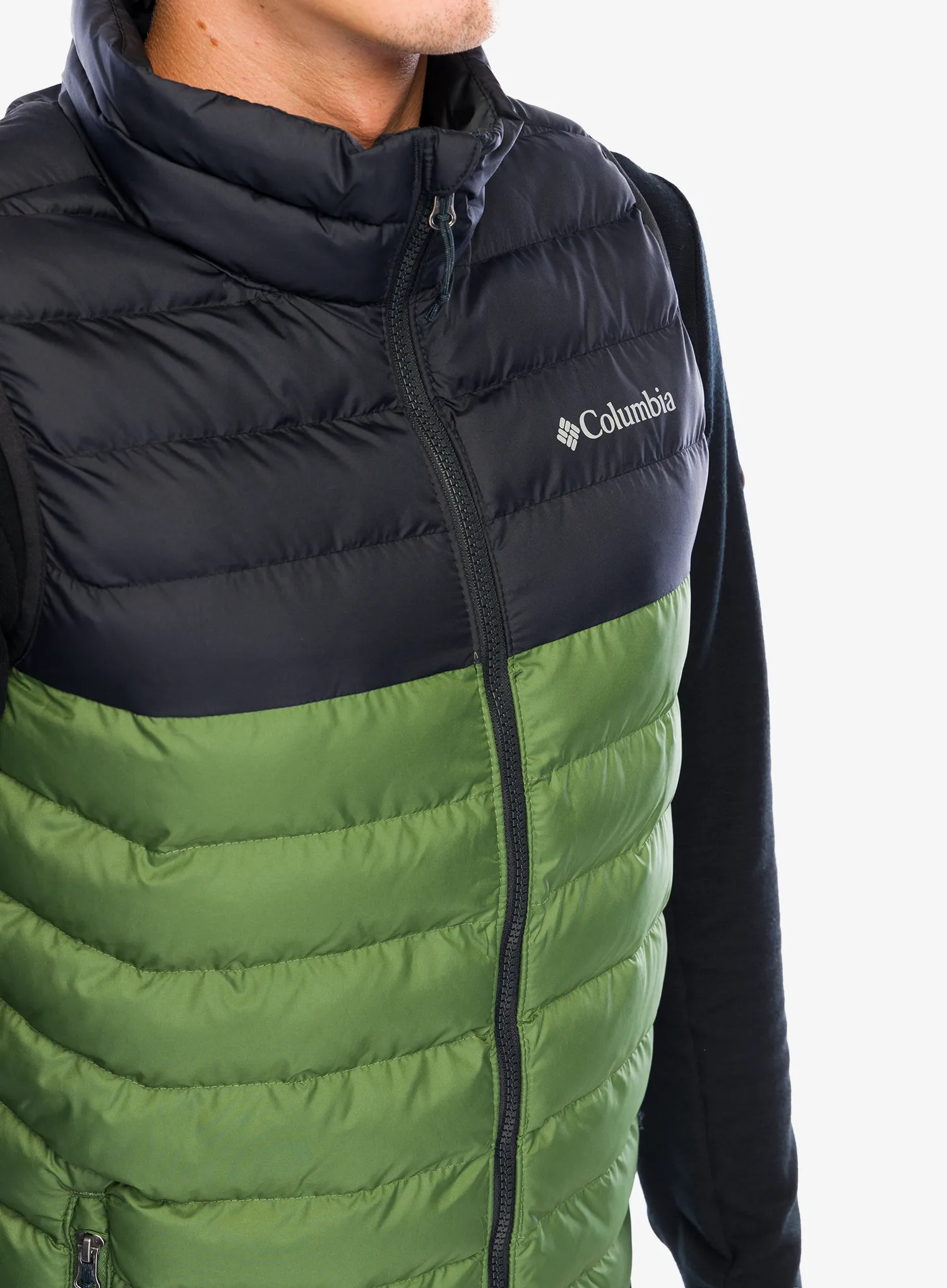 Podložen brezrokavnik Columbia Powder Lite Vest - canteen/black