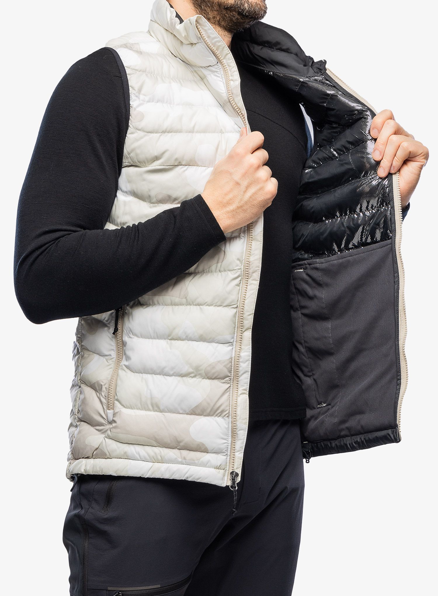Moški brezrokavnik Columbia Powder Lite Vest - dark stone mod camo print