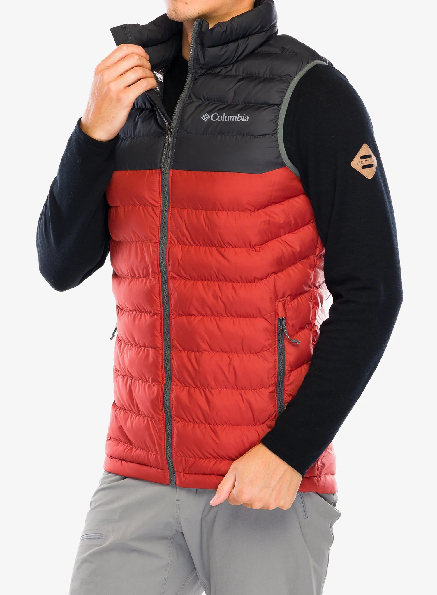 Moški brezrokavnik Columbia Powder Lite Vest - warp red/shark