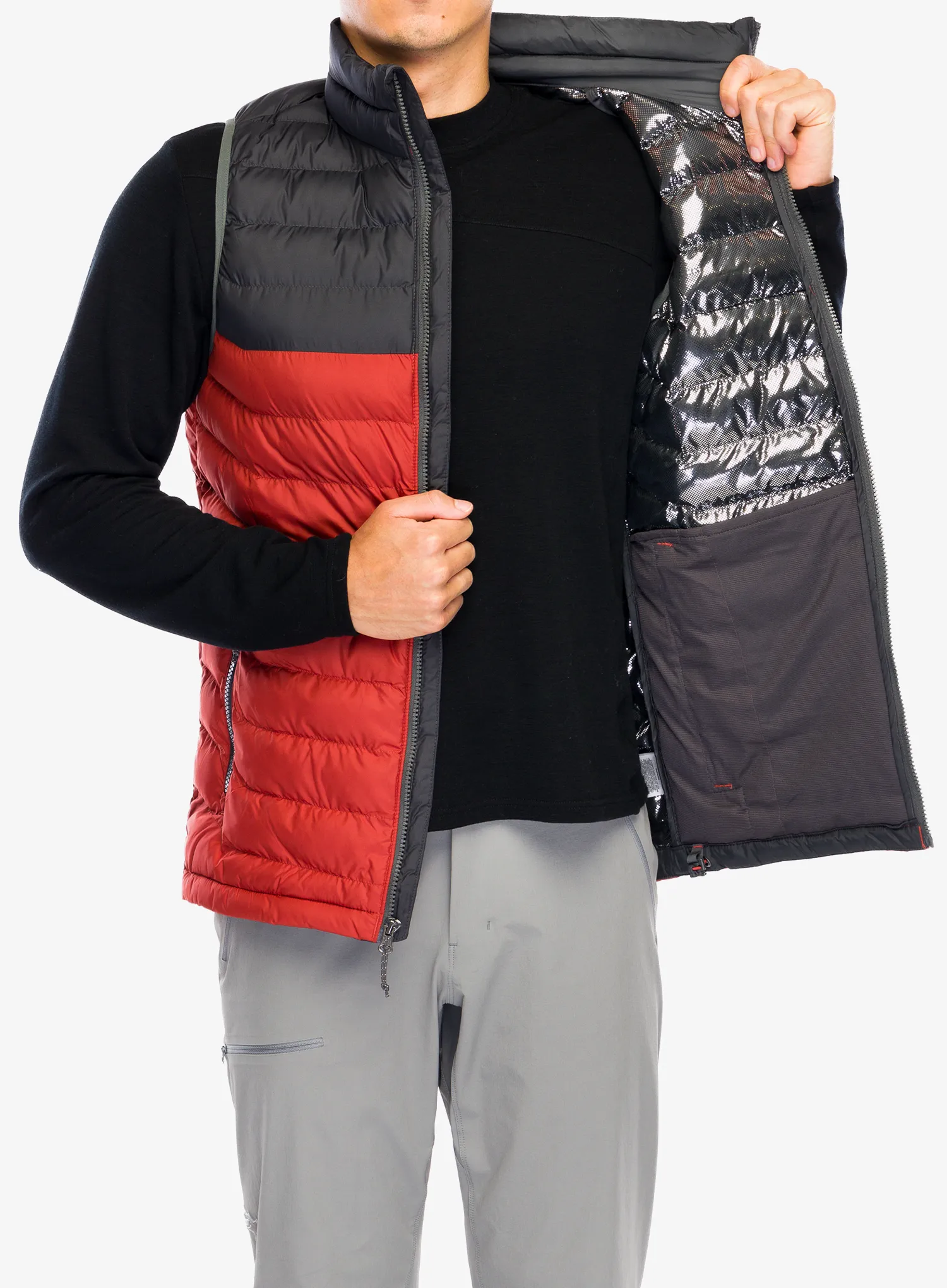 Moški brezrokavnik Columbia Powder Lite Vest - warp red/shark