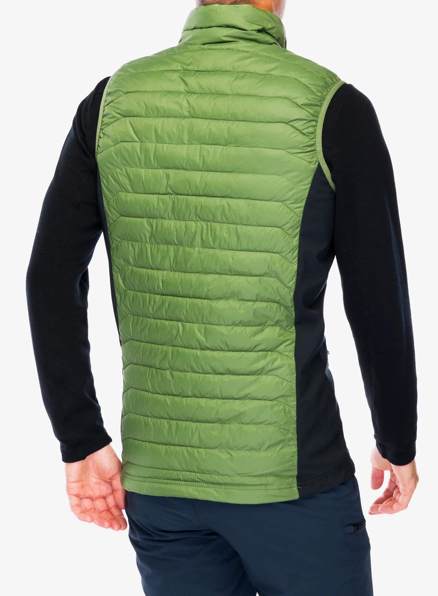 Podložen brezrokavnik Columbia Powder Pass Vest - canteen/black
