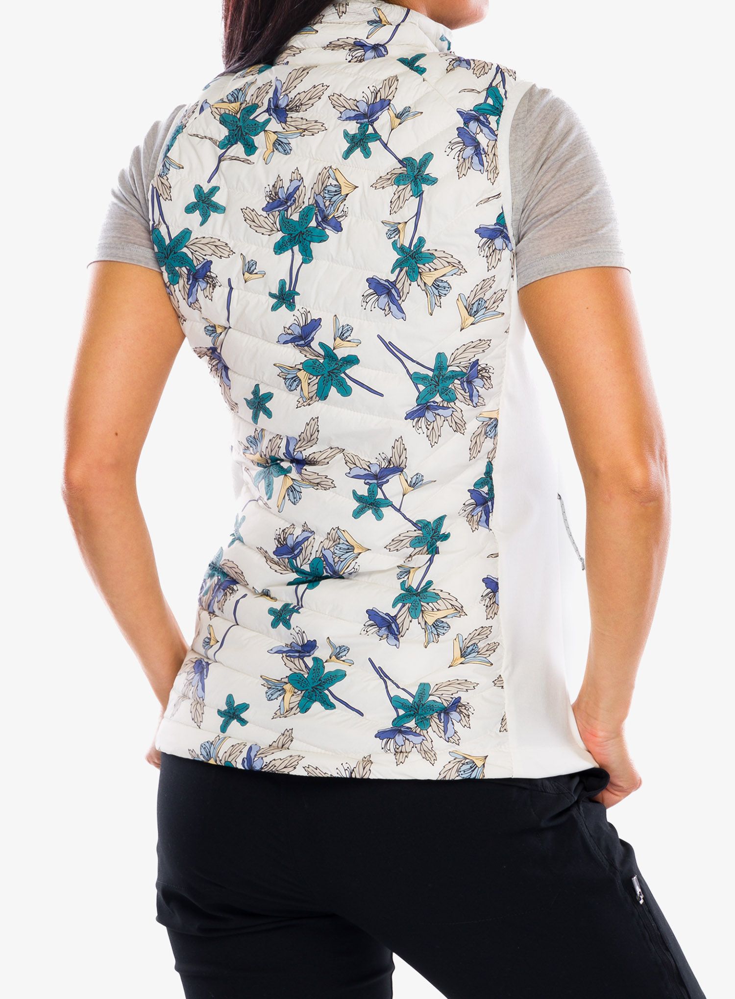 Ženski brezrokavnik Columbia Powder Pass Vest - sea salt tiger lilies print