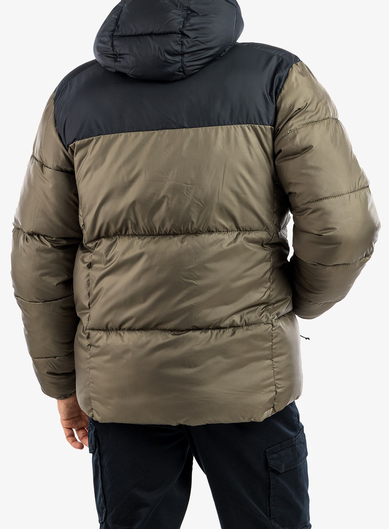 Moška zimska jakna Columbia Puffect Hooded Jacket - stone green/black