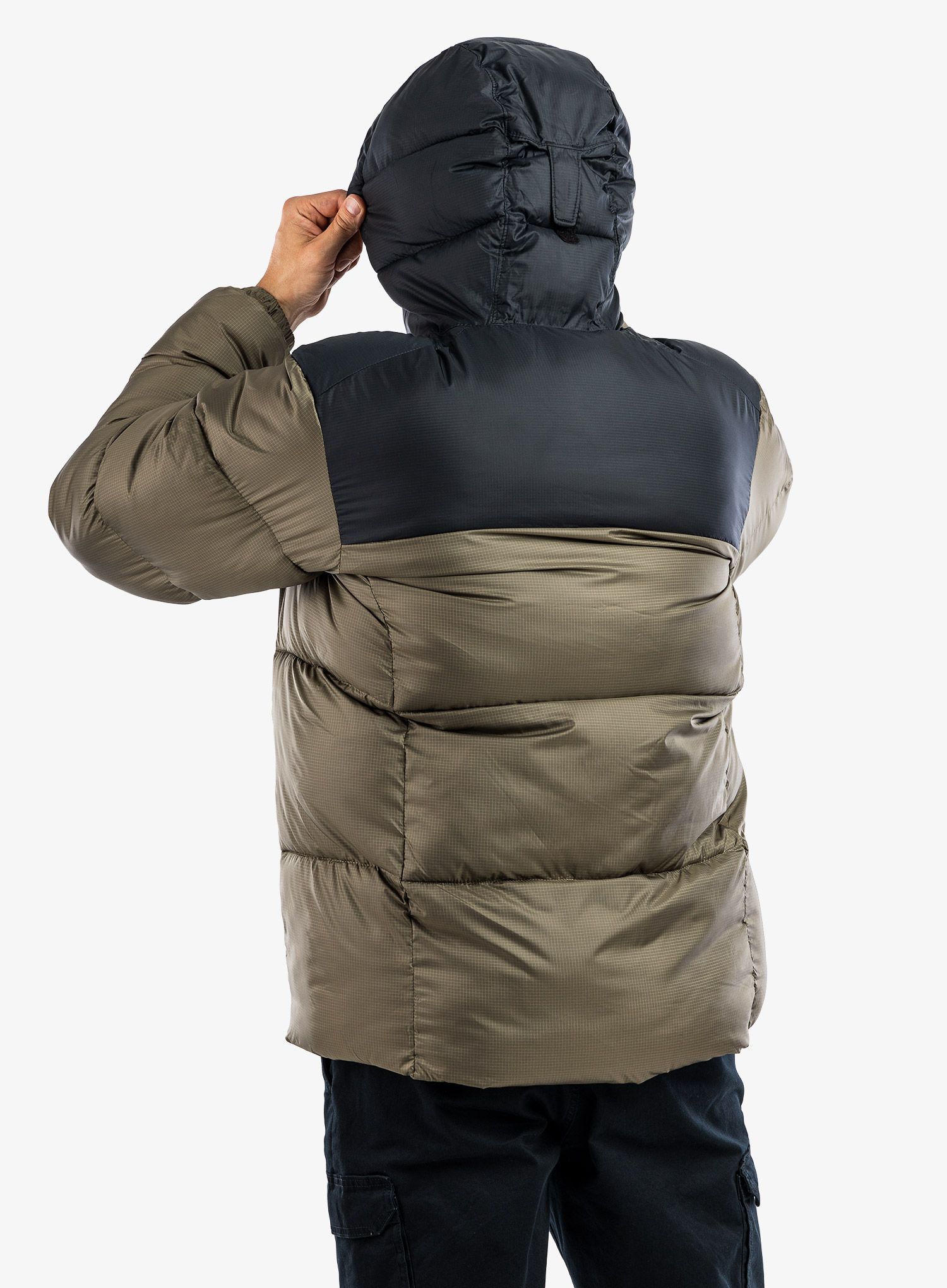 Moška zimska jakna Columbia Puffect Hooded Jacket - stone green/black