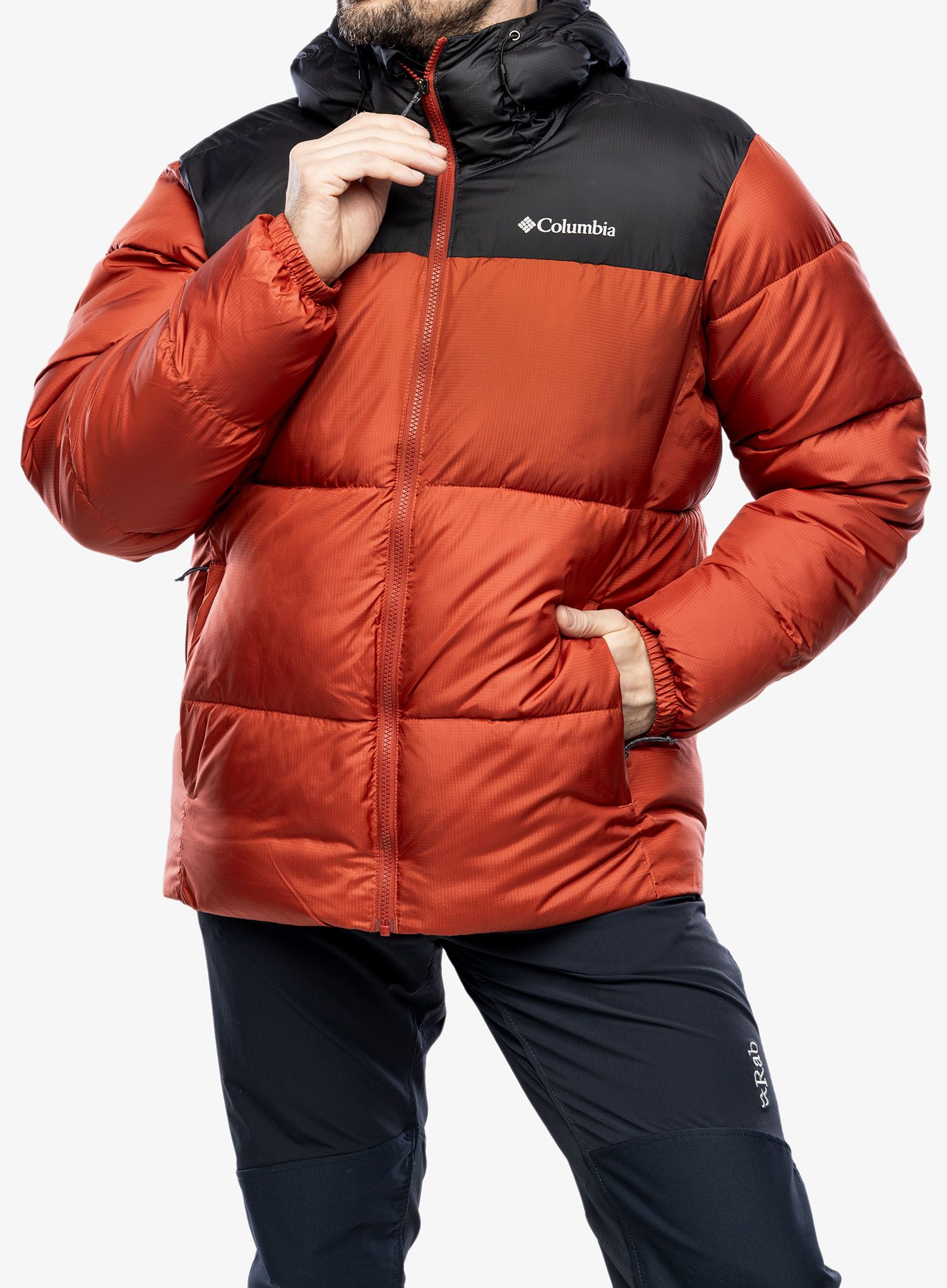 Sintetična jakna Columbia Puffect Hooded Jacket - warp red/shark
