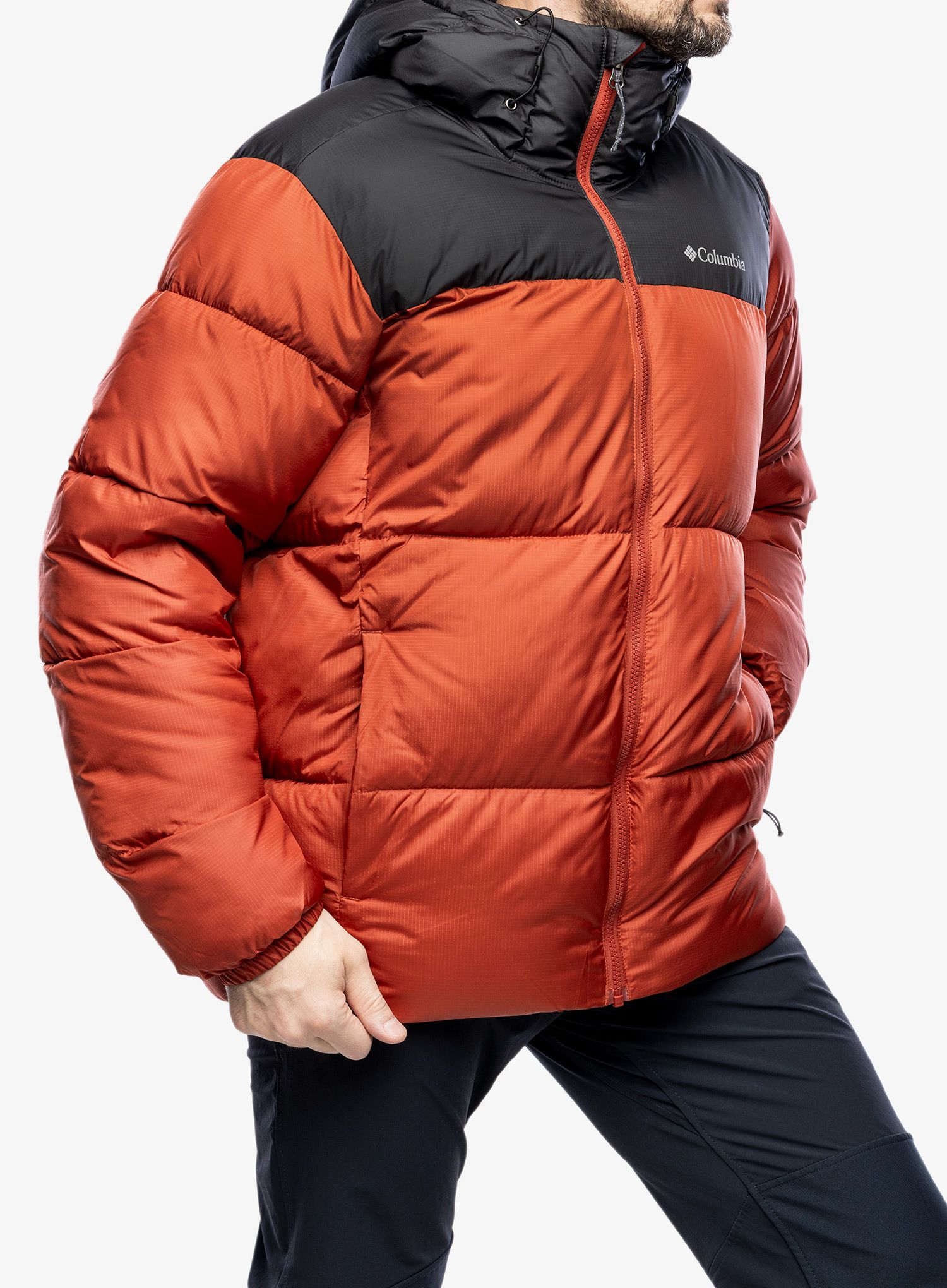 Sintetična jakna Columbia Puffect Hooded Jacket - warp red/shark