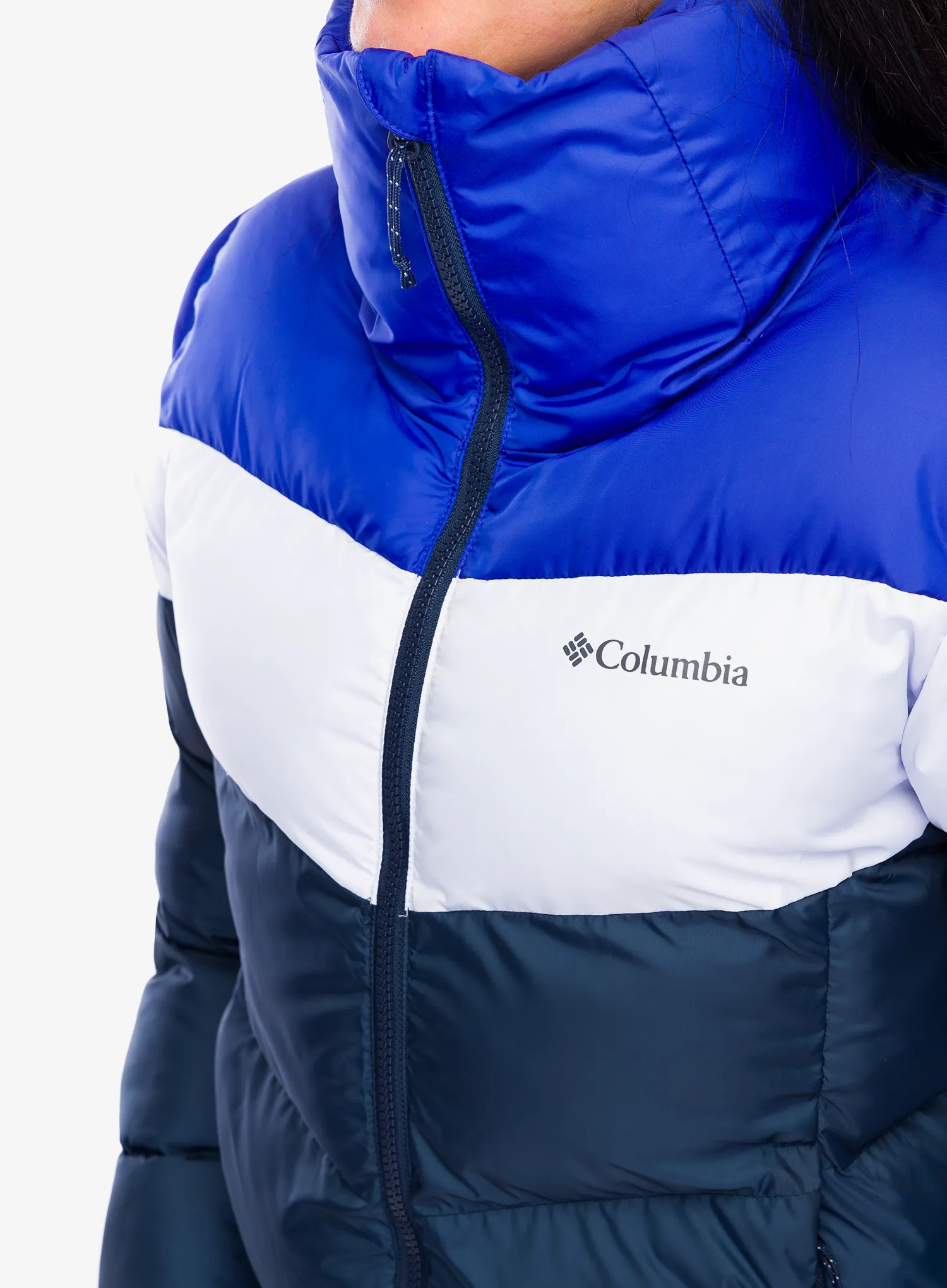 Ženska sintetična jakna Columbia Puffect II Colorblock Jacket - collegiate navy/snowdrift/blue