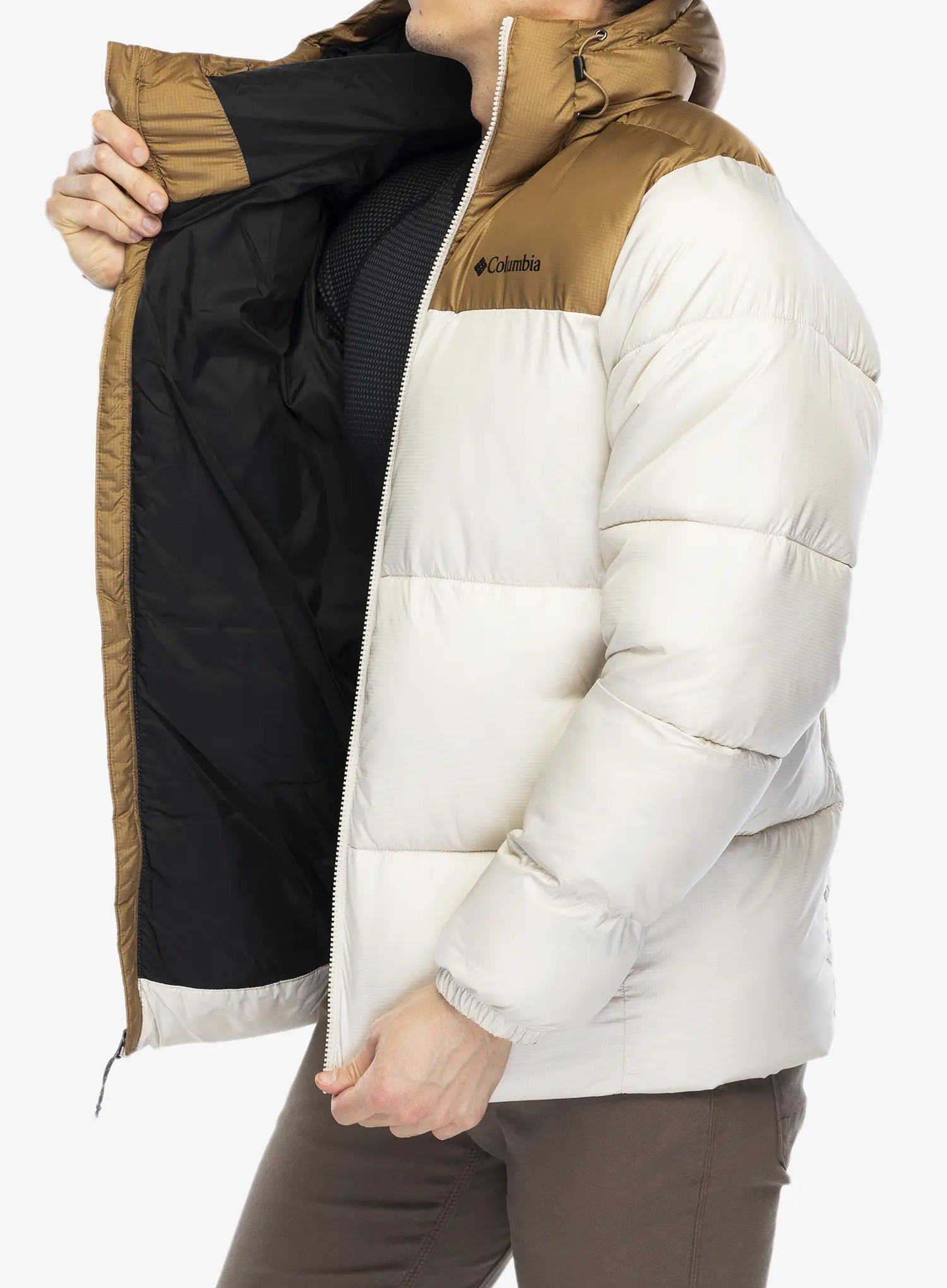 Zimska jakna Columbia Puffect II Hooded Jacket - dark stone/delta