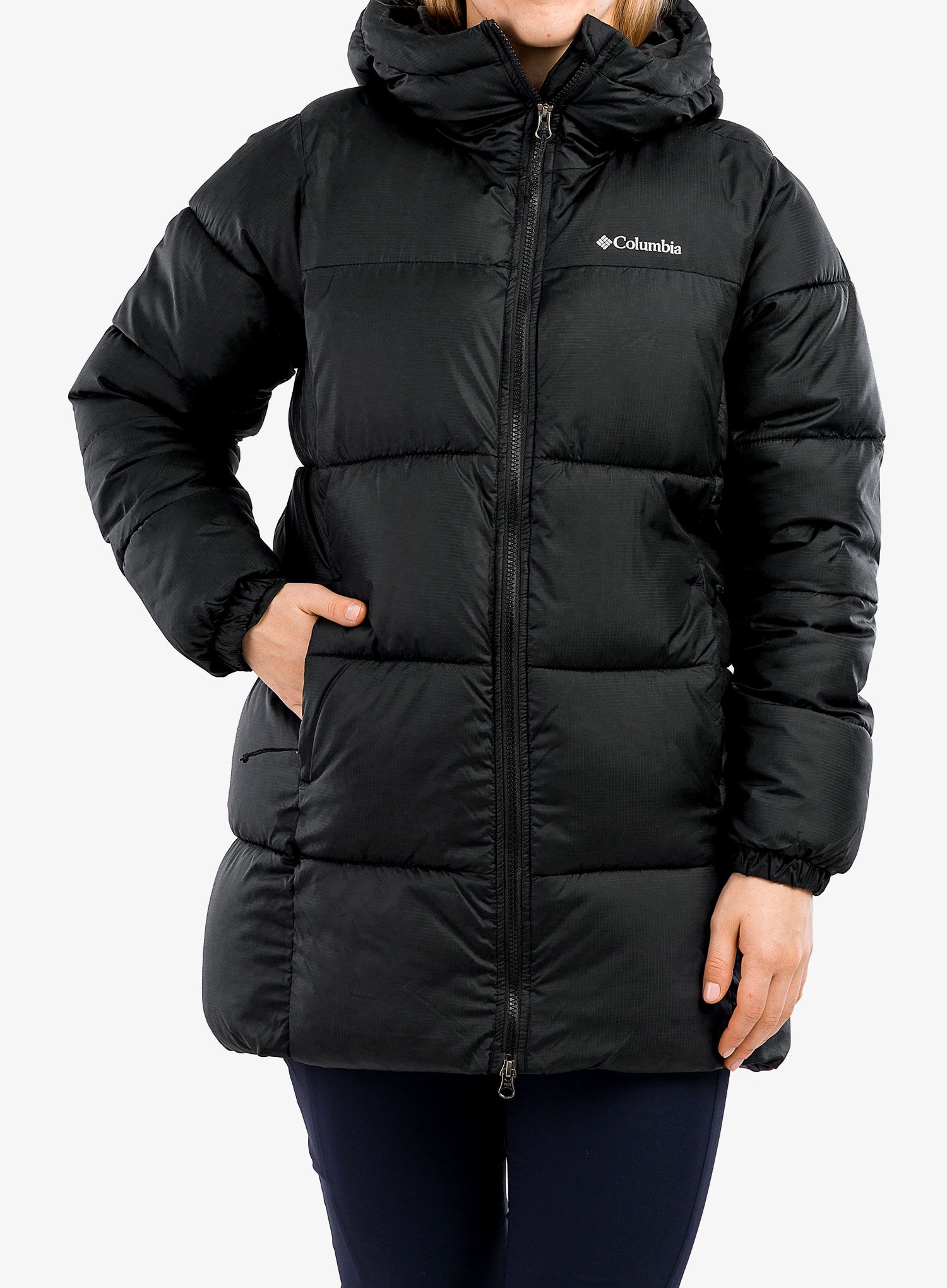 Ženski plašč Columbia Puffect Mid Hooded Jacket - black