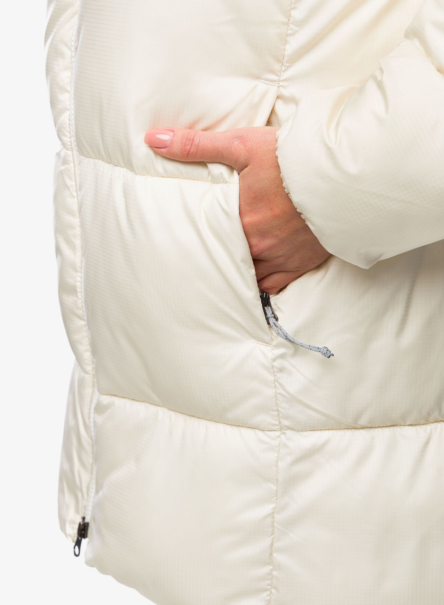 Ženski plašč Columbia Puffect Mid Hooded Jacket - chalk