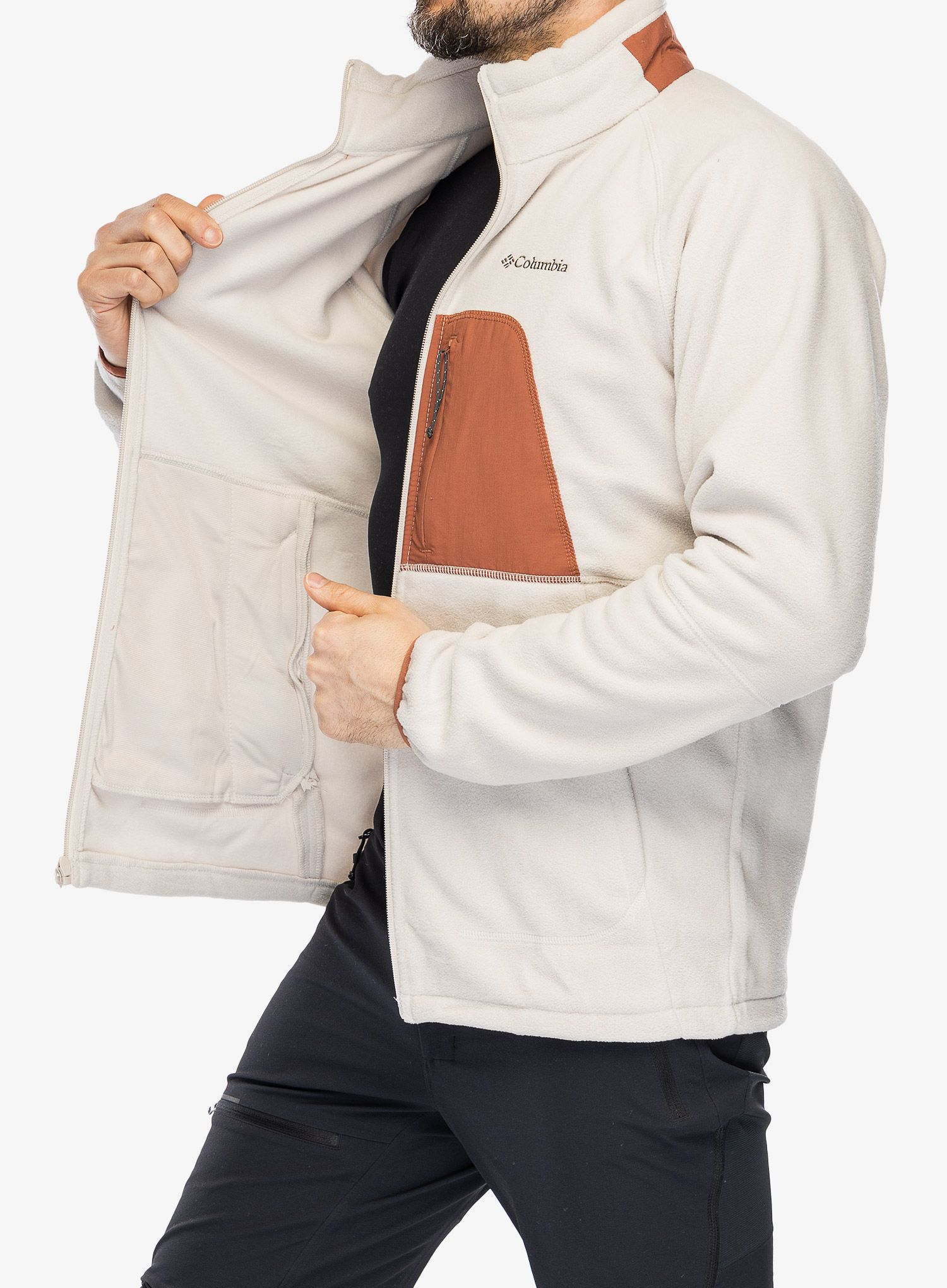 Flis Columbia Rapid Expedition Full Zip Fleece - dark stone/auburn