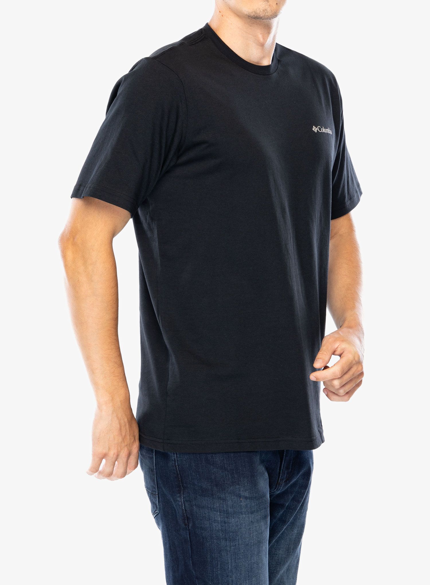 Bombažna majica Columbia Rockaway River Graphic SS Tee - black/winding wonder
