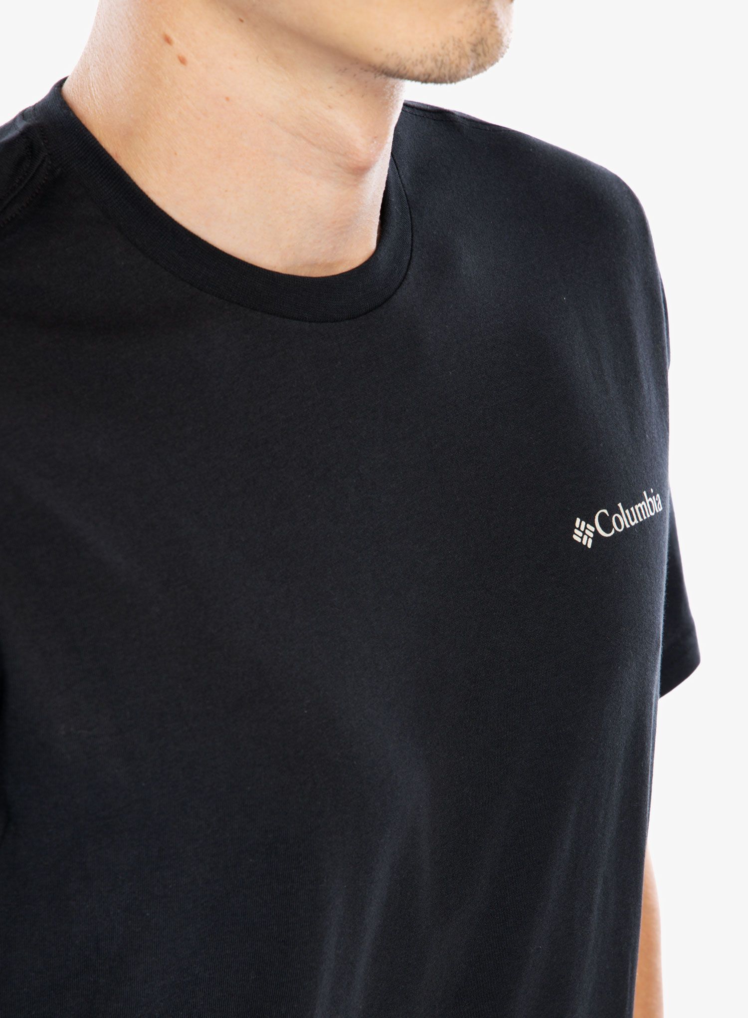 Bombažna majica Columbia Rockaway River Graphic SS Tee - black/winding wonder