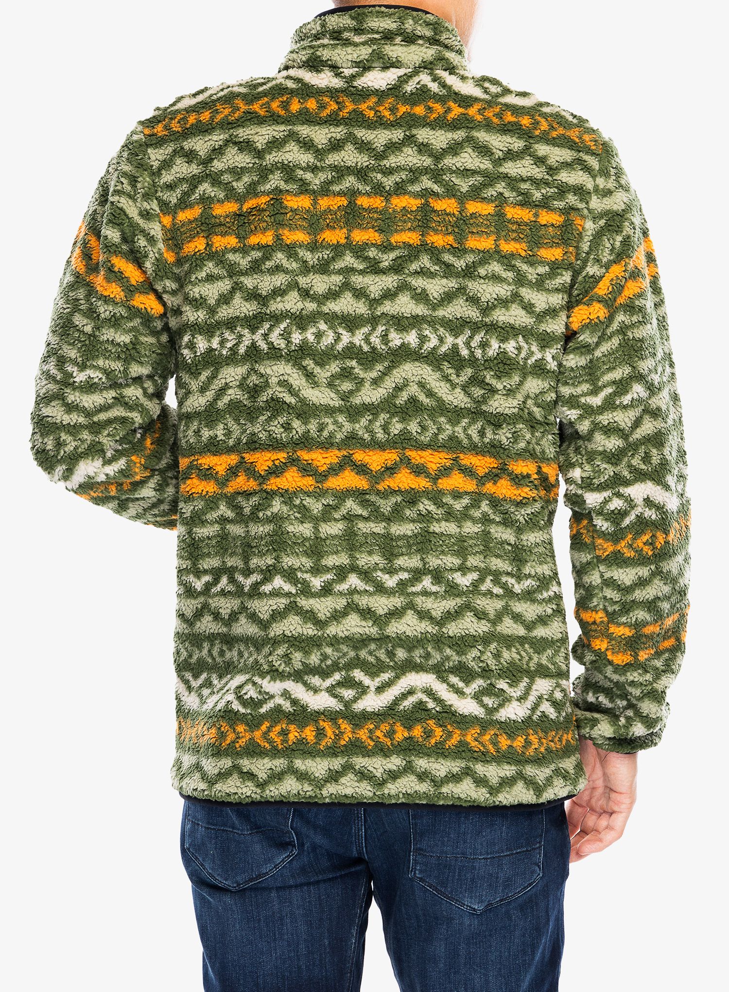 Flis Columbia Rugged Ridge Half Snap Fleece - canteen madras multi