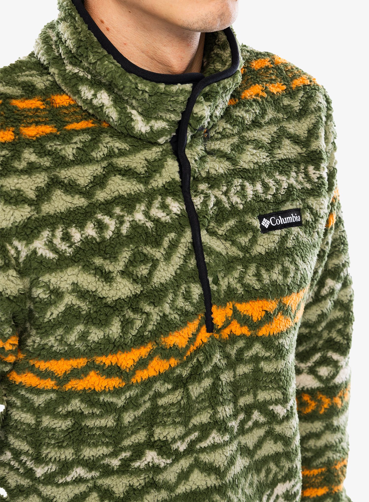 Flis Columbia Rugged Ridge Half Snap Fleece - canteen madras multi