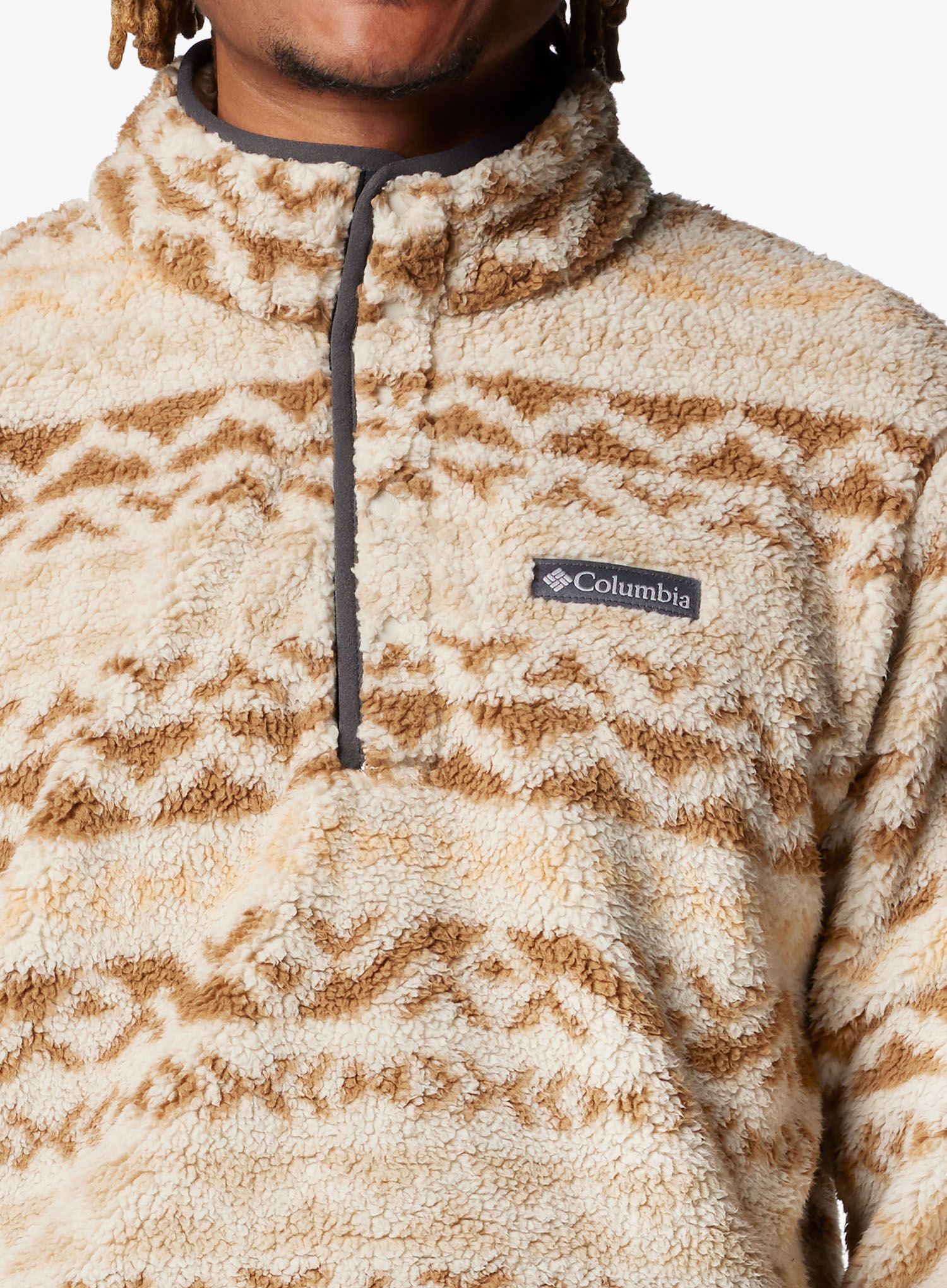 Flis Columbia Rugged Ridge Half Snap Fleece - dark stone/delta madras multi