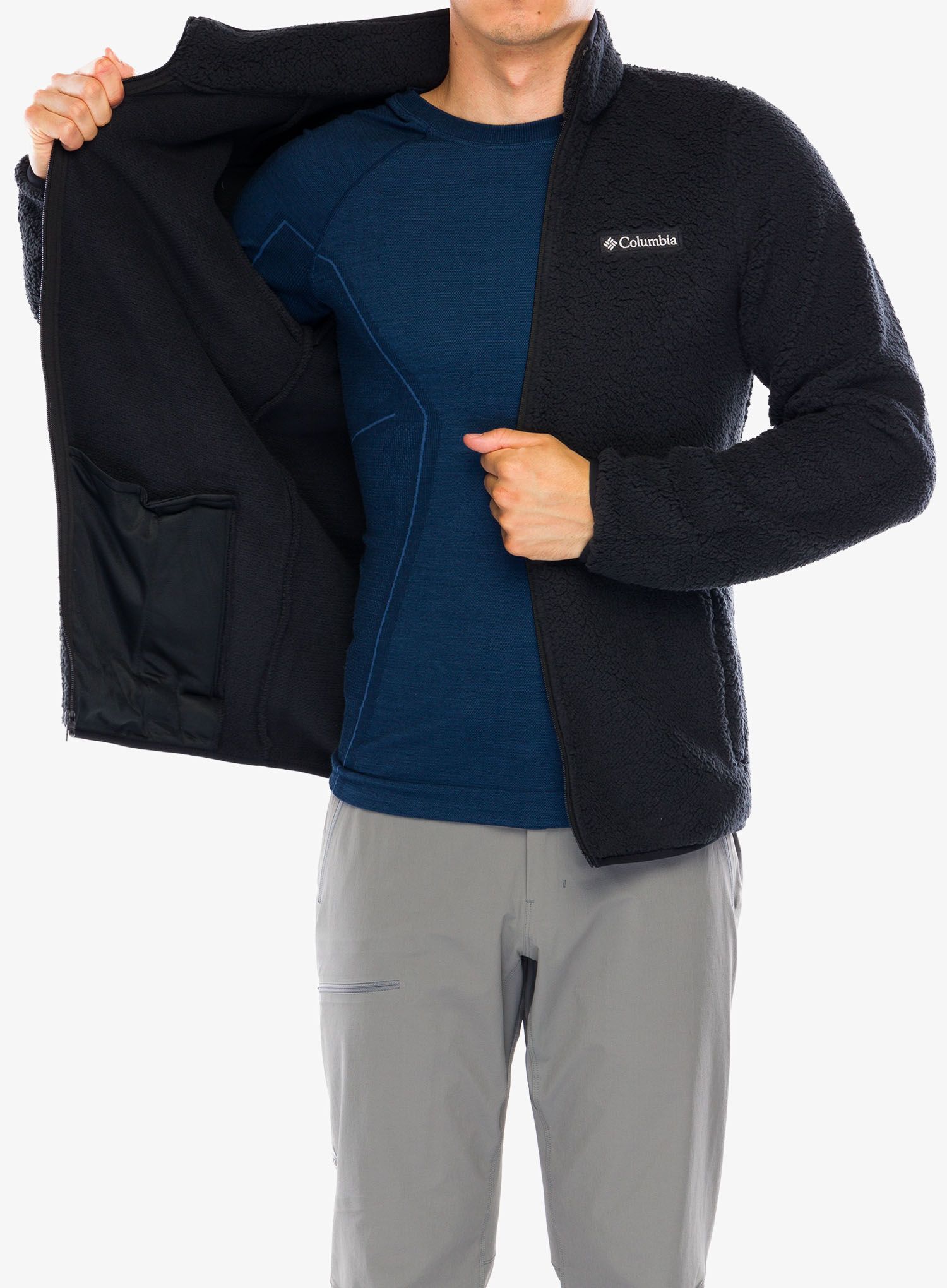 Flis Columbia Rugged Ridge III Sherpa Full Zip - black/black