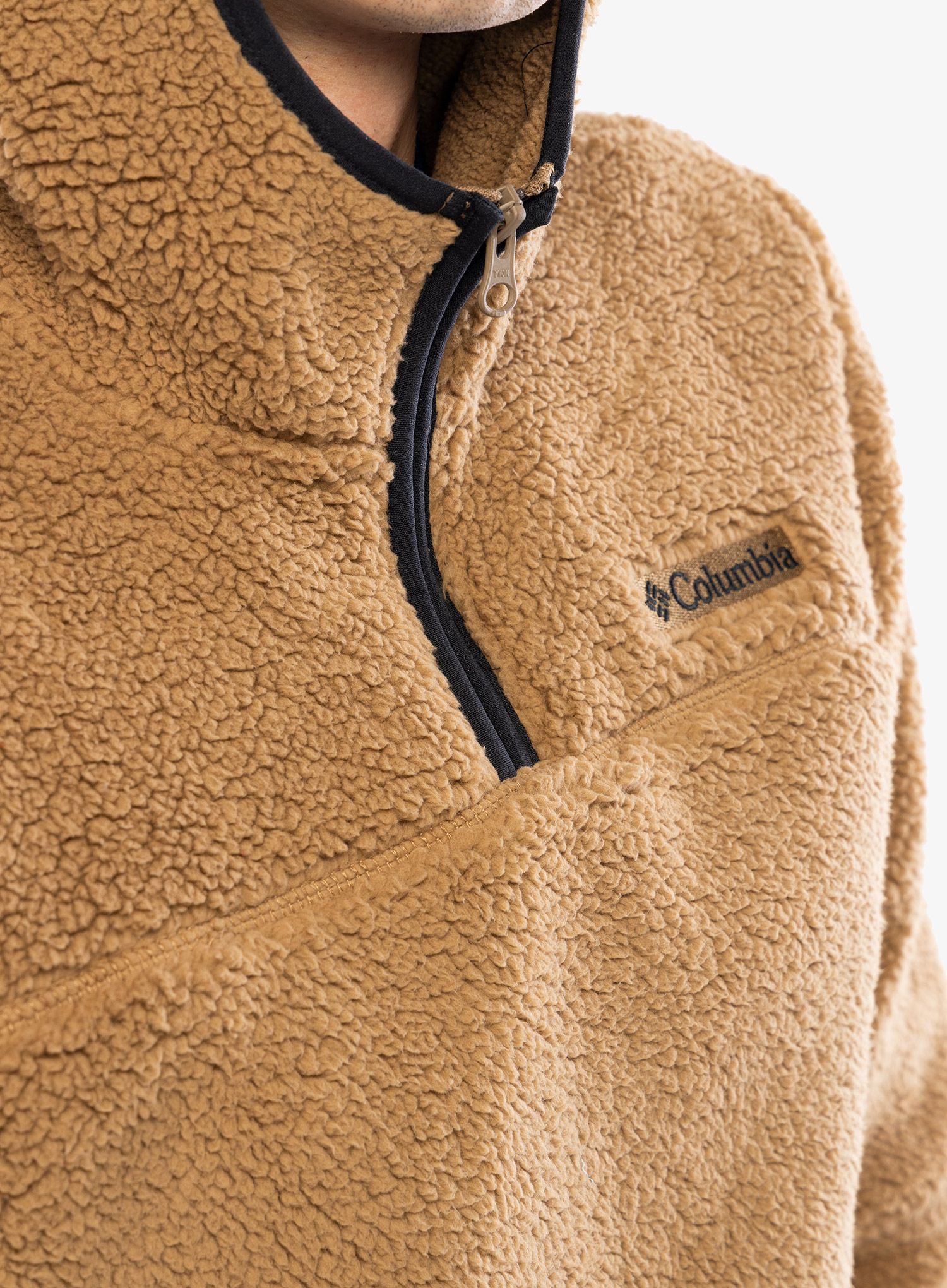 Jopica s kapuco Columbia Rugged Ridge III Sherpa Pullover Hoodie - delta