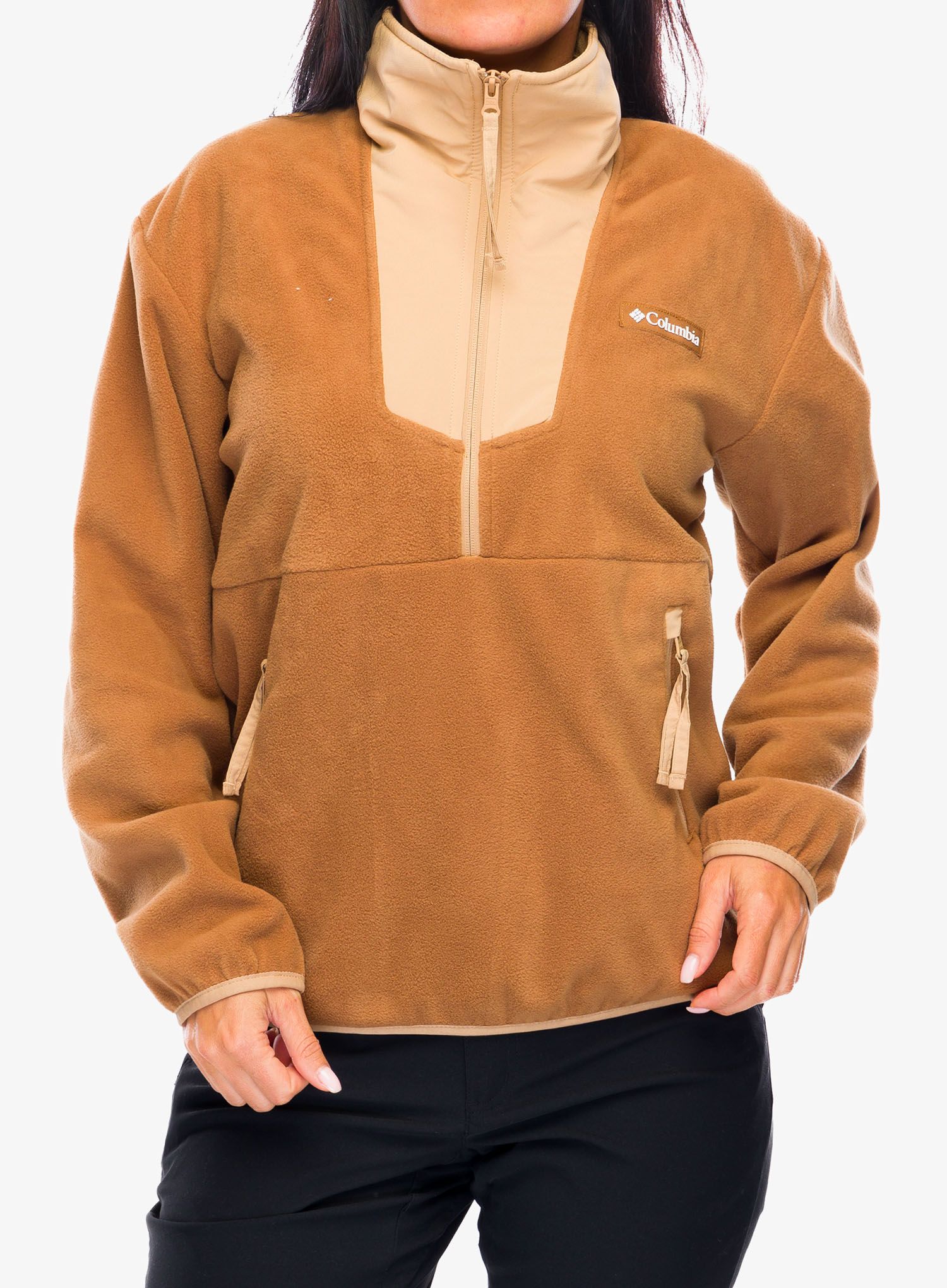 Ženska jopica Columbia Sequoia Grove Half Zip Fleece - camel brown/canoe