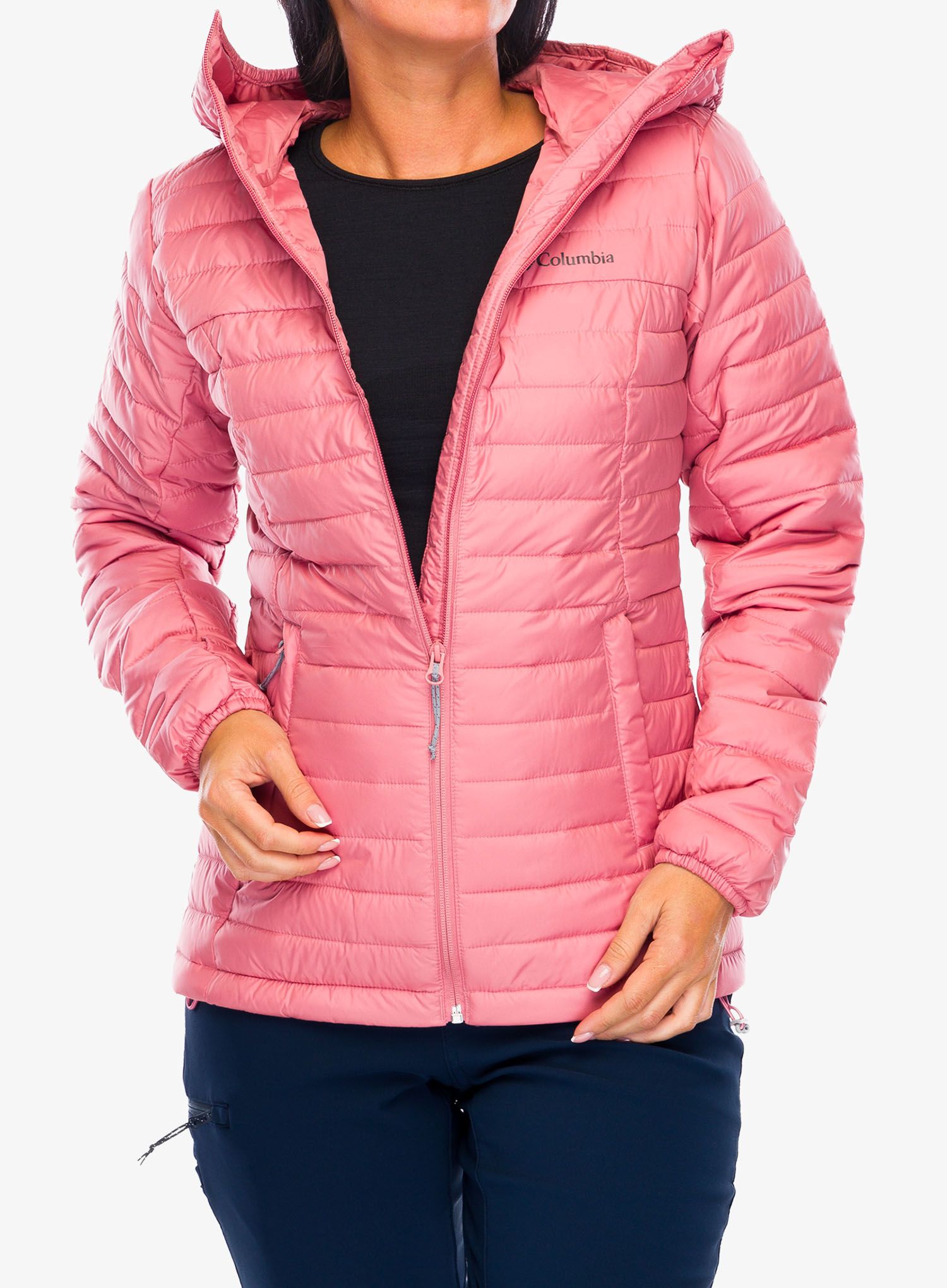 Ženska sintetična jakna Columbia Silver Falls II Hooded Jacket - pink agave
