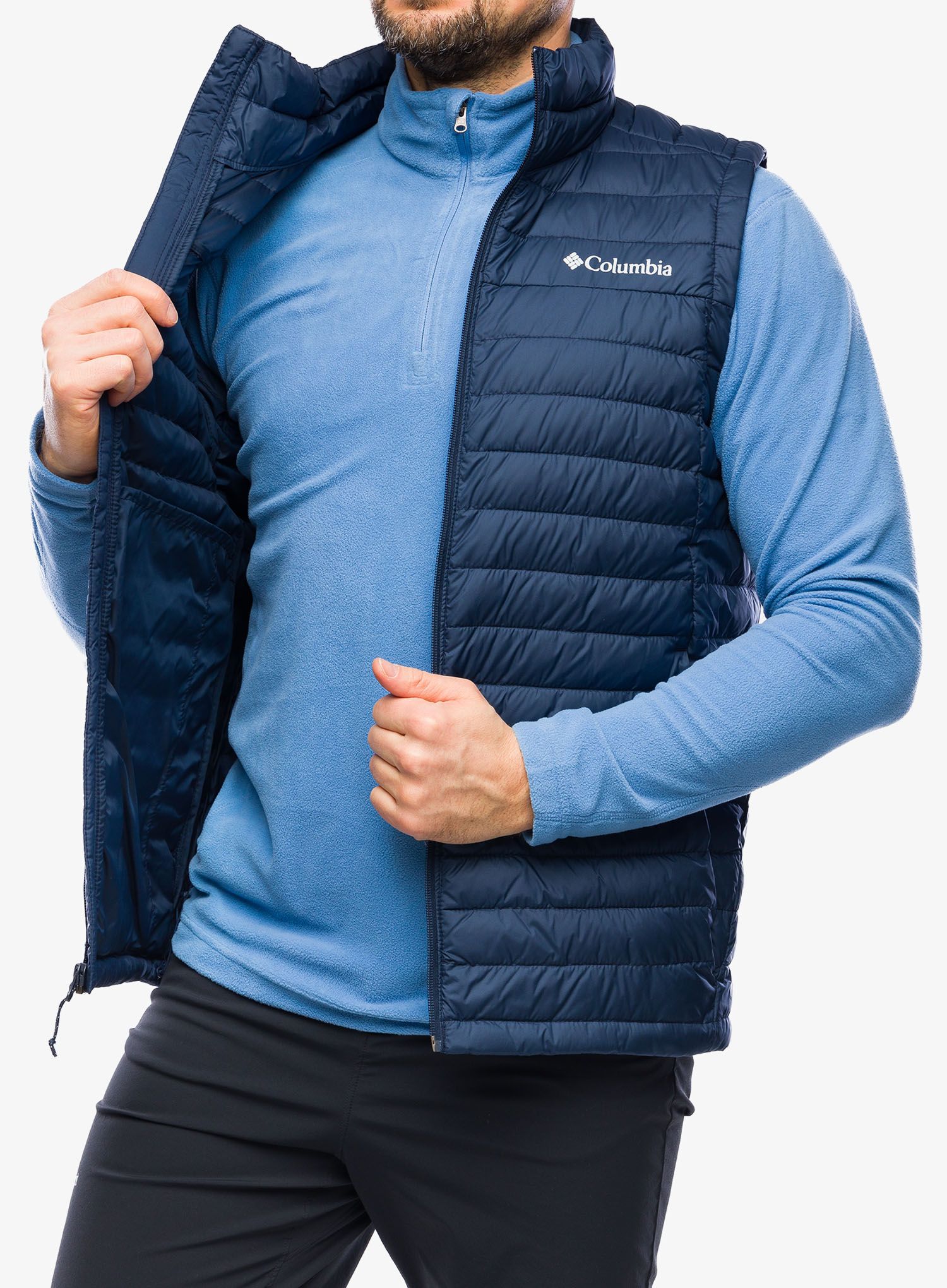 Podložen brezrokavnik Columbia Silver Falls Vest - collegiate navy