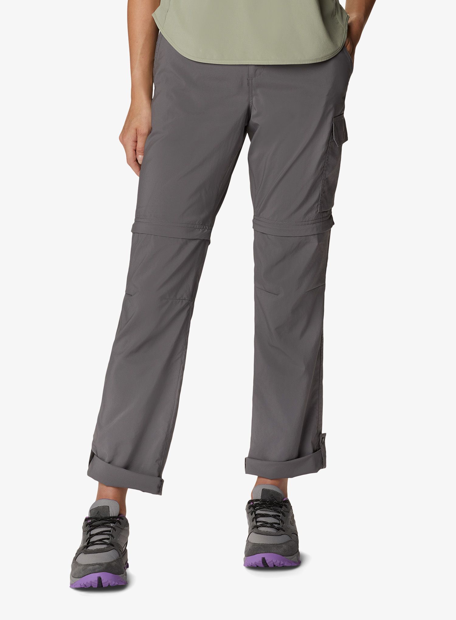 Ženske pohodniške hlače Columbia Silver Ridge Utility Convertible Pant - city grey