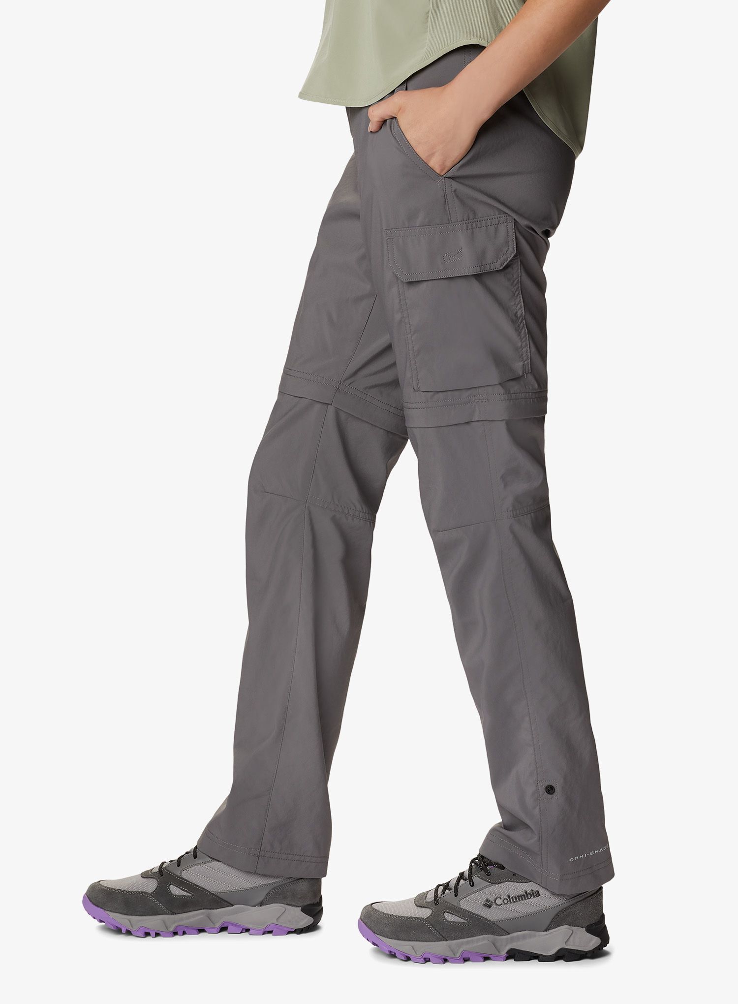 Ženske pohodniške hlače Columbia Silver Ridge Utility Convertible Pant - city grey