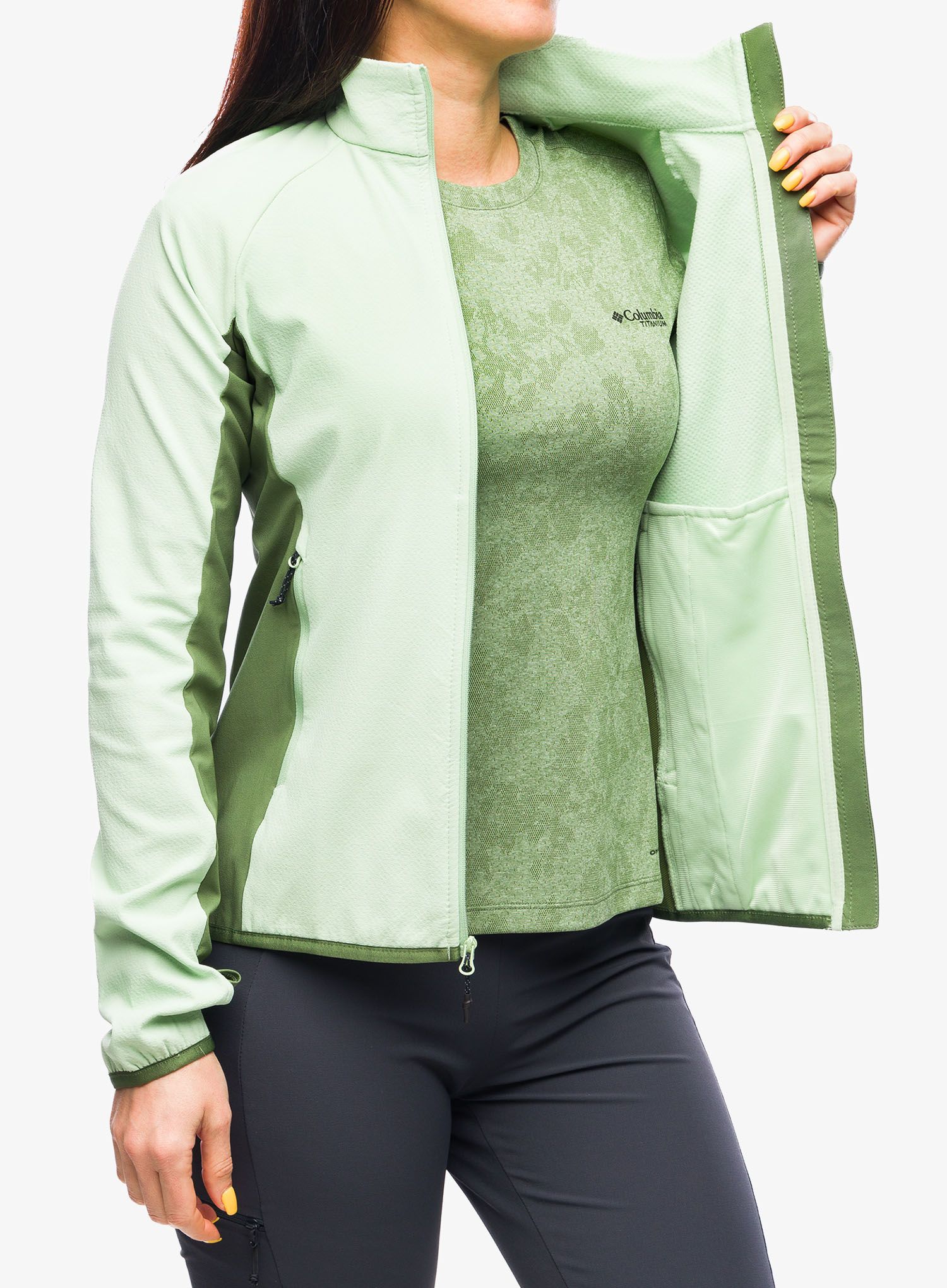 Ženski flis Columbia Spectre Ridge Full Zip Tech Fleece - sage leaf