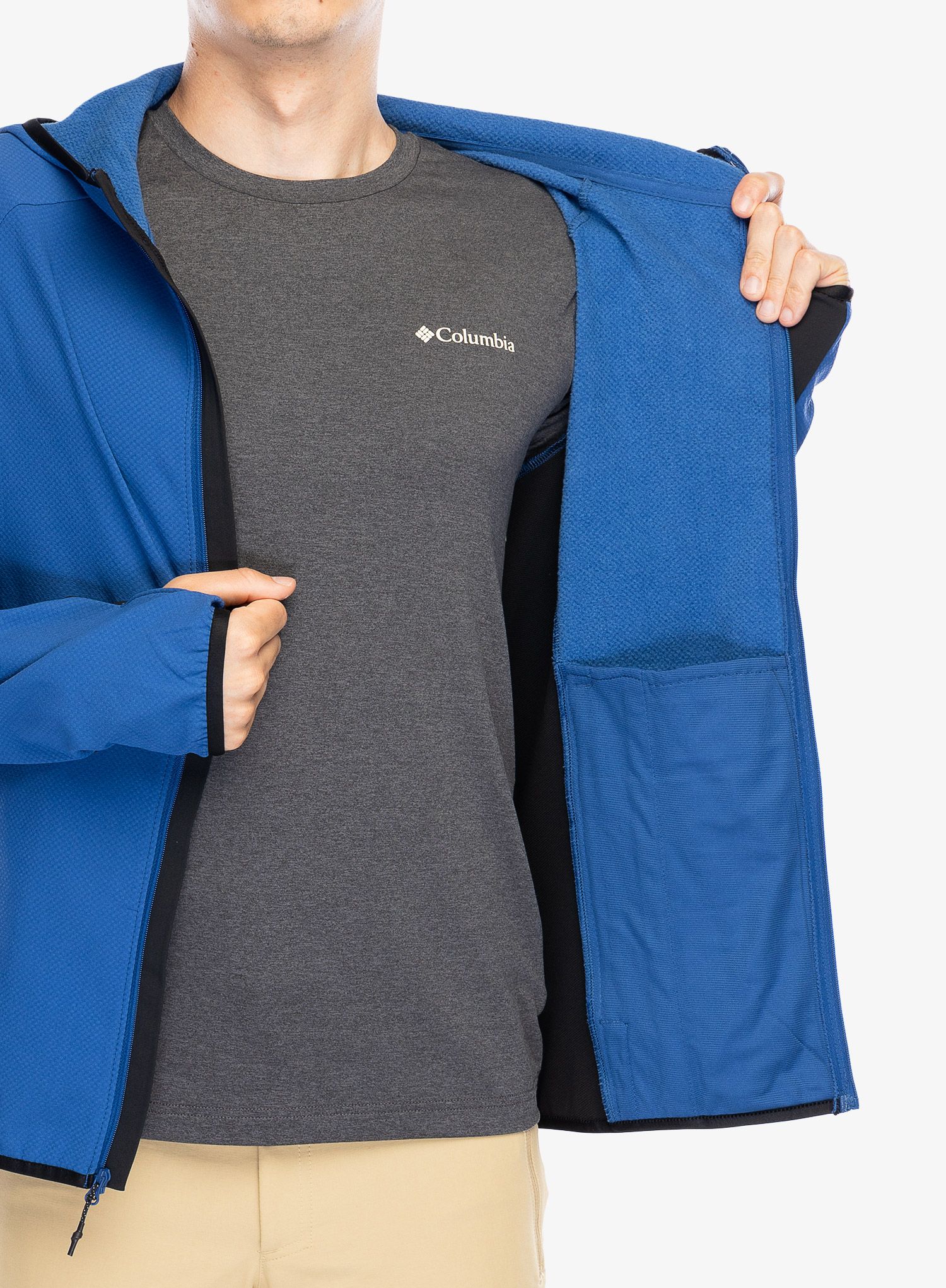 Jopica s kapuco Columbia Spectre Ridge Tech Fleece Hooded FZ II - mountain blue/black