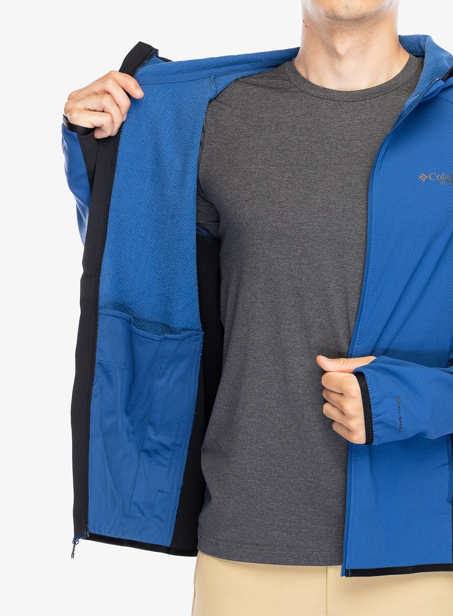 Jopica s kapuco Columbia Spectre Ridge Tech Fleece Hooded FZ II - mountain blue/black