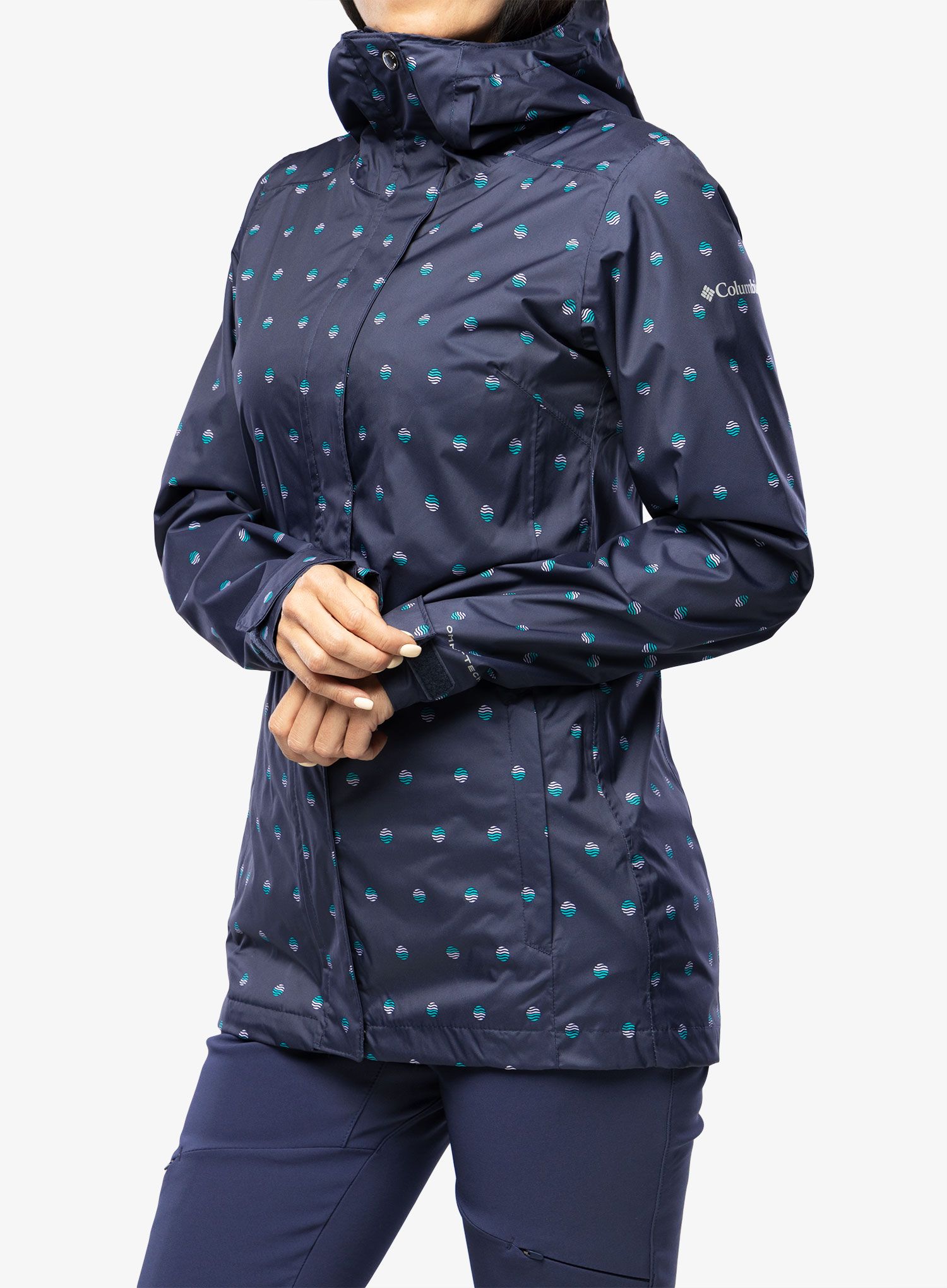 Ženska nepremočljiva jakna Columbia Splash A Little II Jacket - nocturnal swell dots print