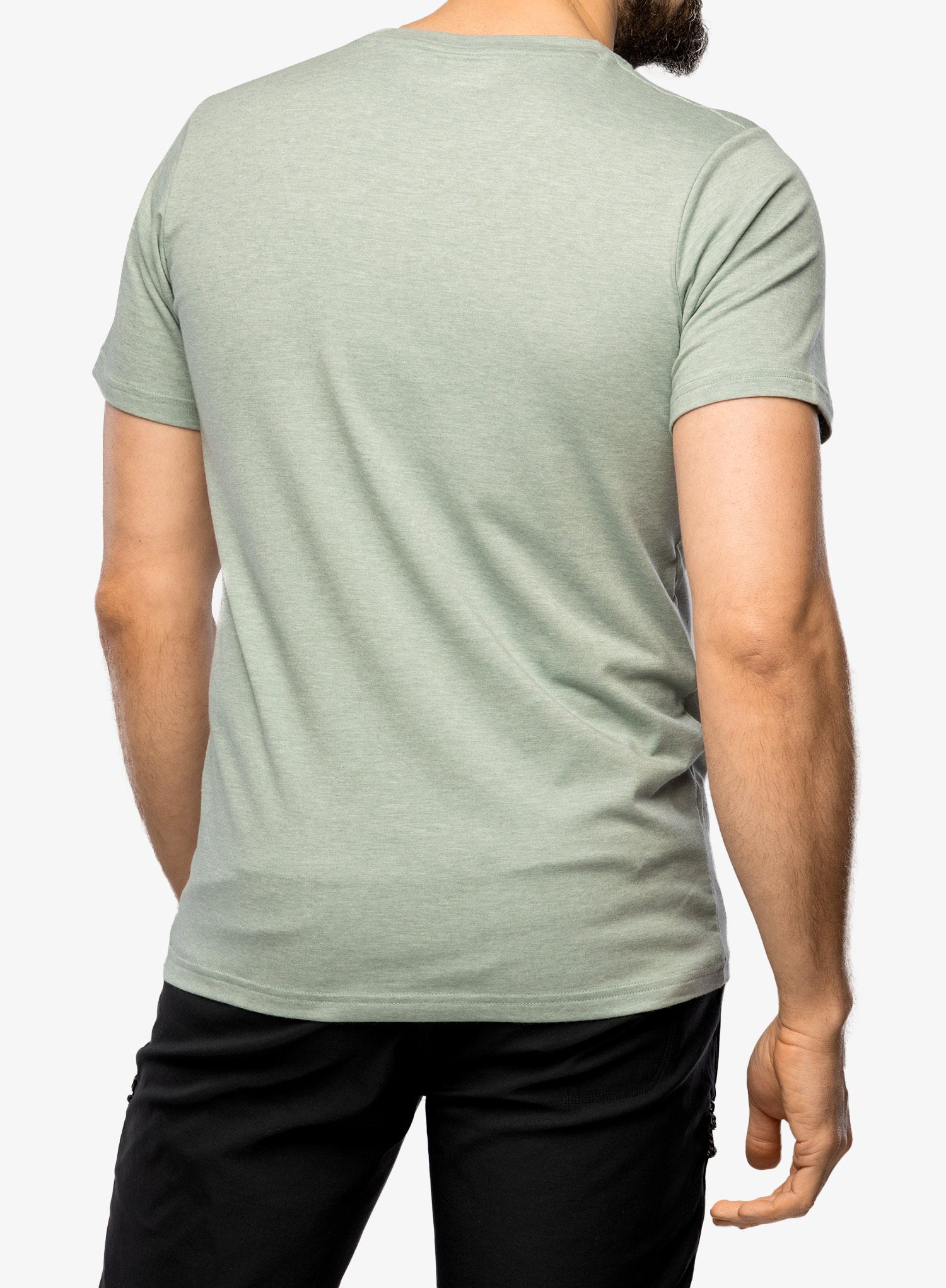 Majica s potiskom Columbia Sun Trek S/S Graphic Tee - niagara htr/palmed hex graphic