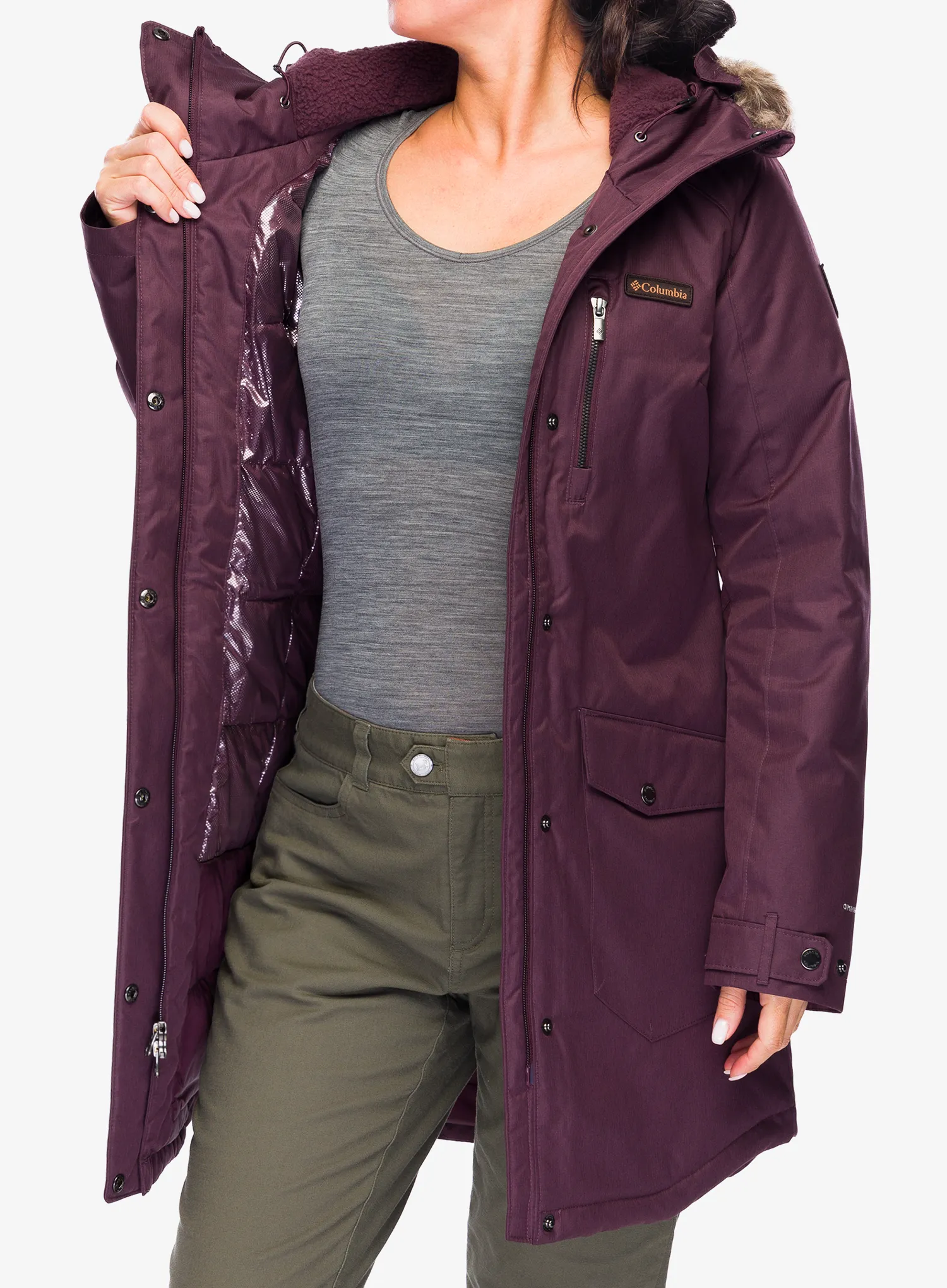 Ženski plašč Columbia Suttle Mountain Long Insulated Jacket - moonvista