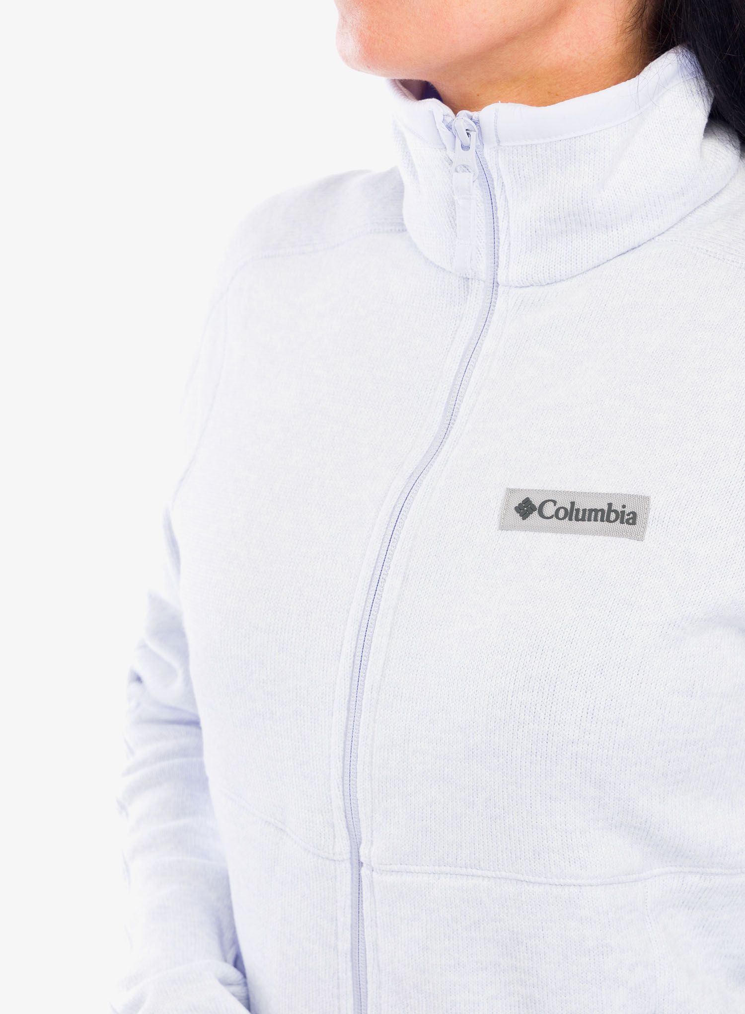 Ženski flis Columbia Sweater Weather Full Zip II - snowdrift/blue hint heather