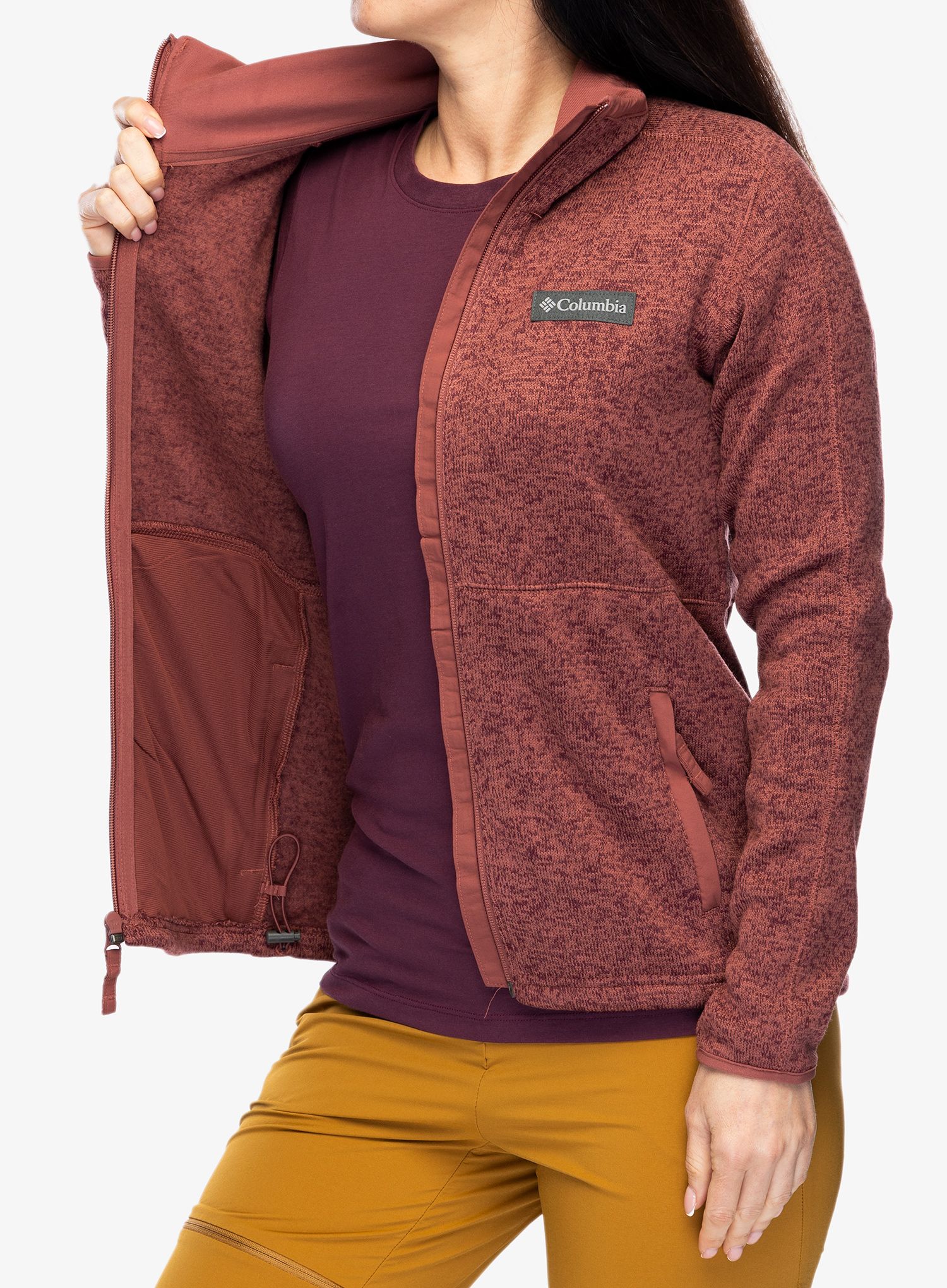 Flis Columbia Sweater Weather Full Zip - beetroot heather