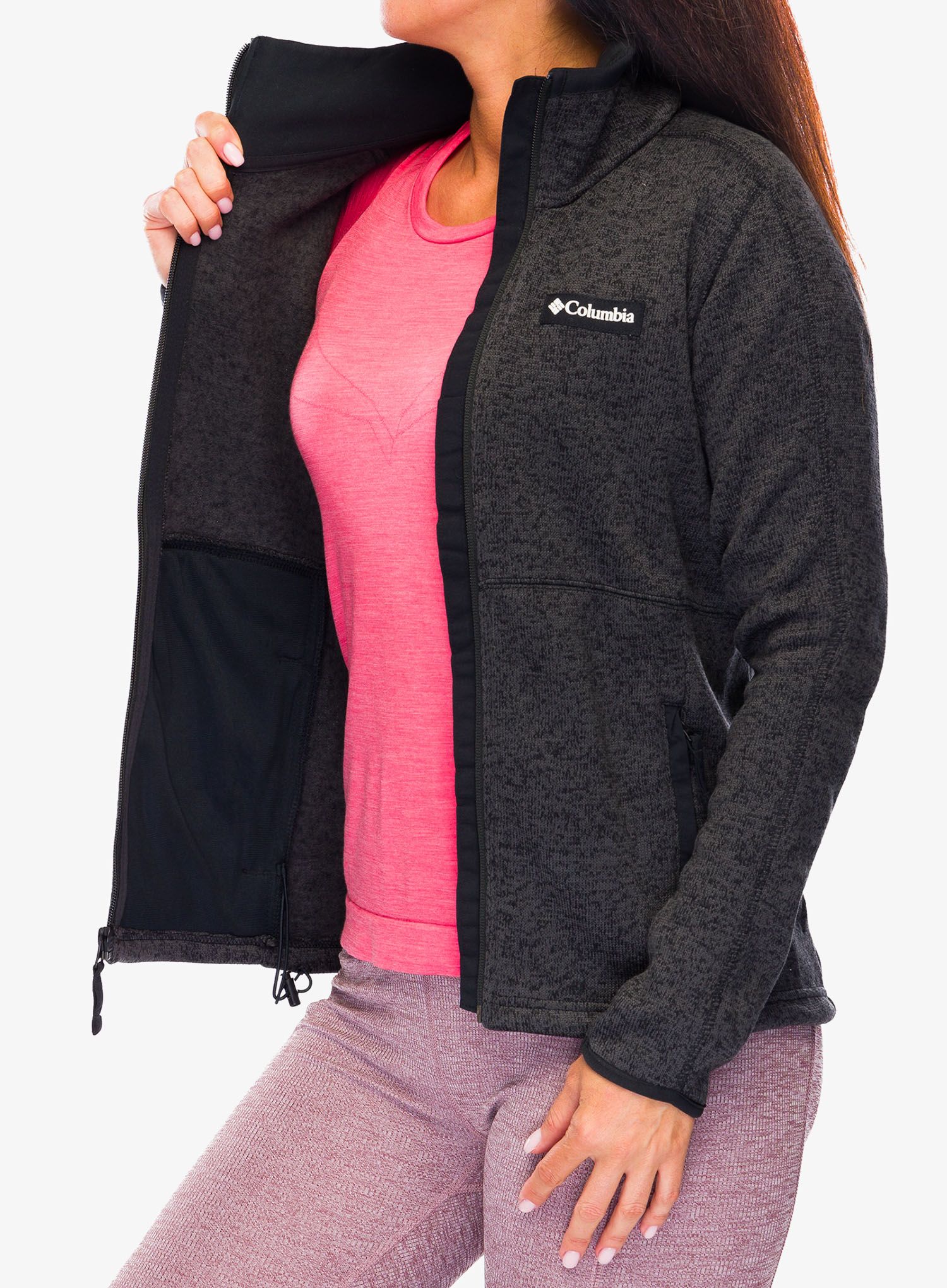 Ženski flis Columbia Sweater Weather Full Zip - black heather