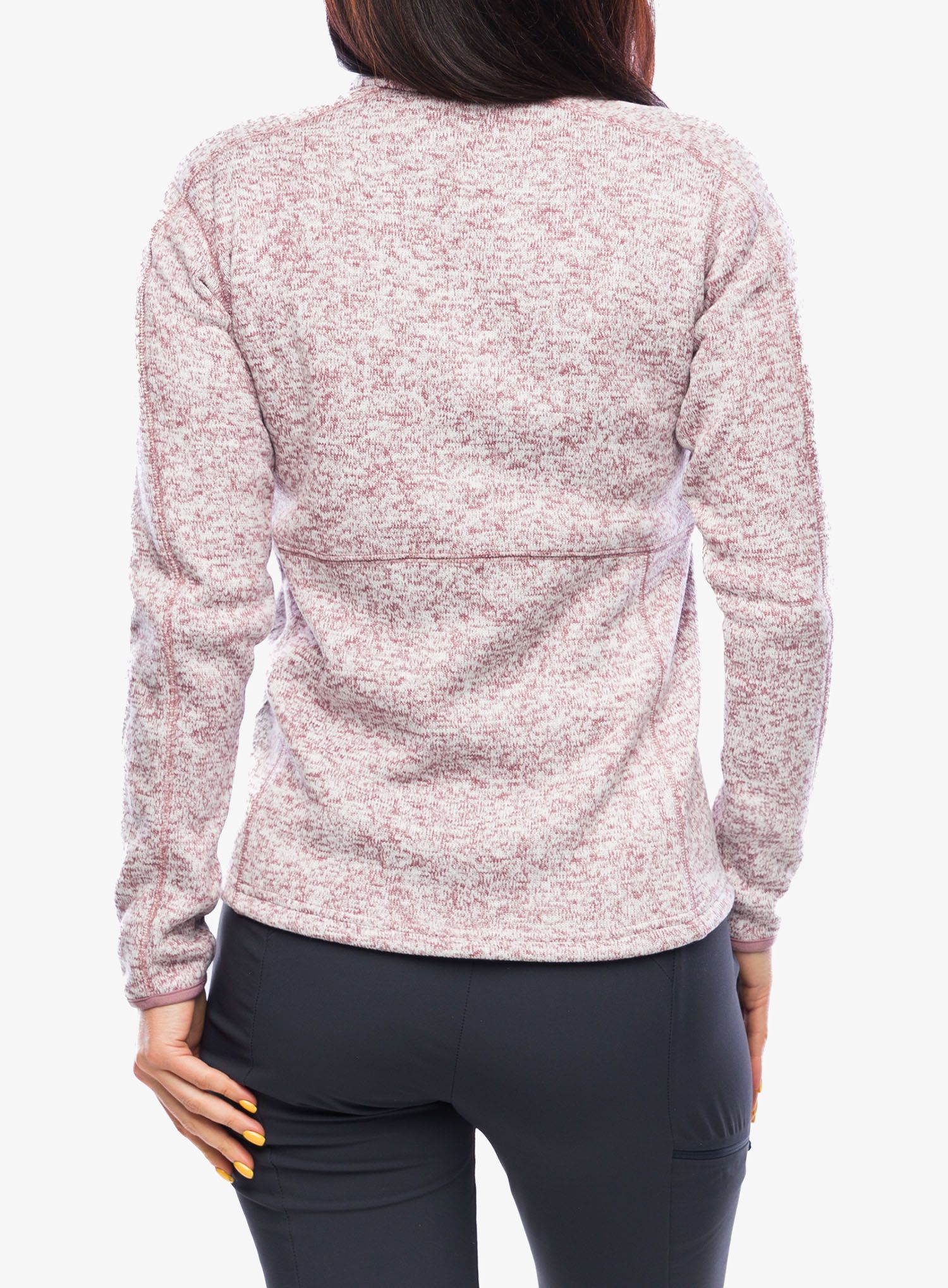 Ženski flis Columbia Sweater Weather Full Zip - fig heather/fig