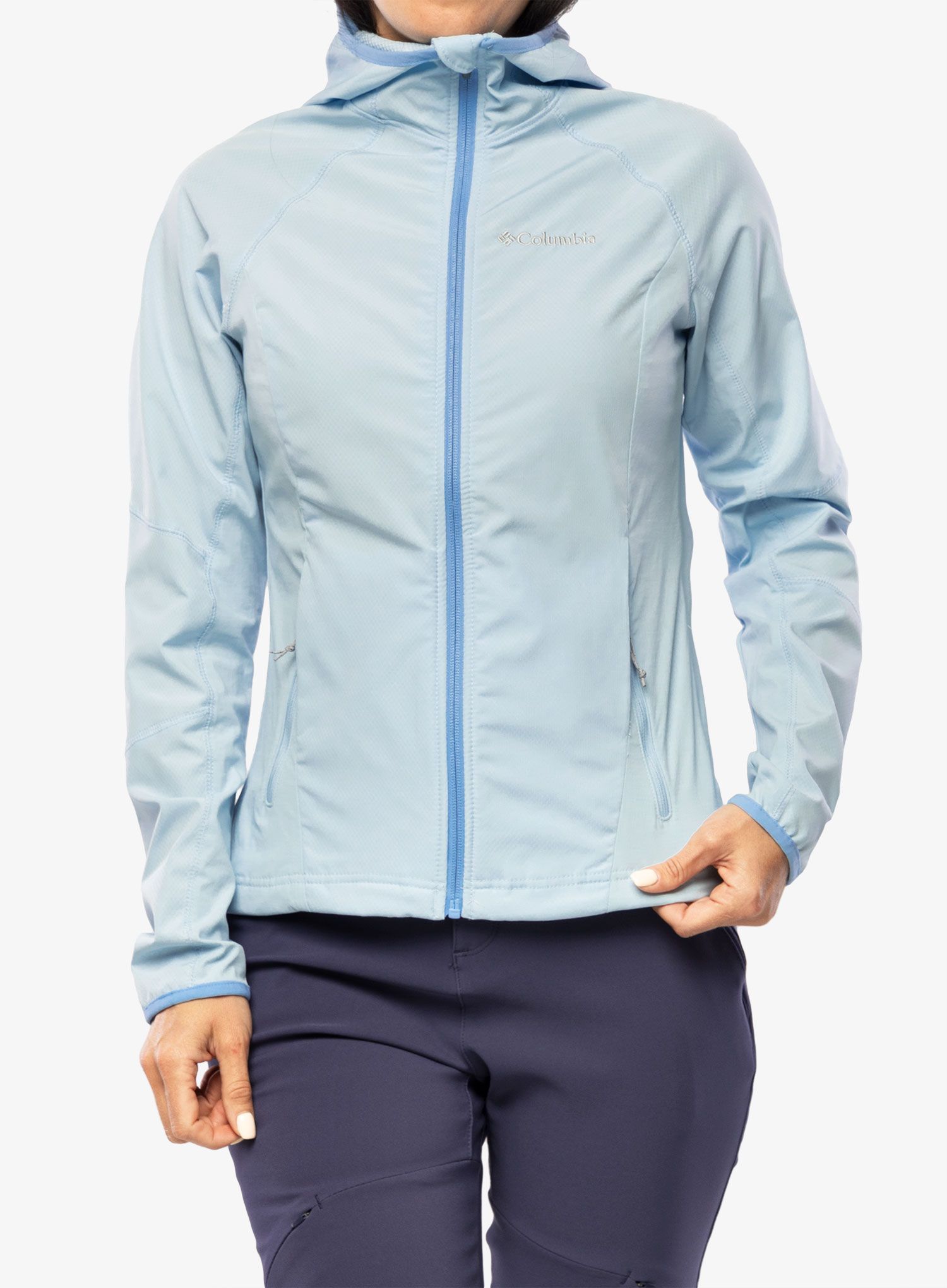 Ženska softshell jakna Columbia Sweet As II Hoodie - spring blue