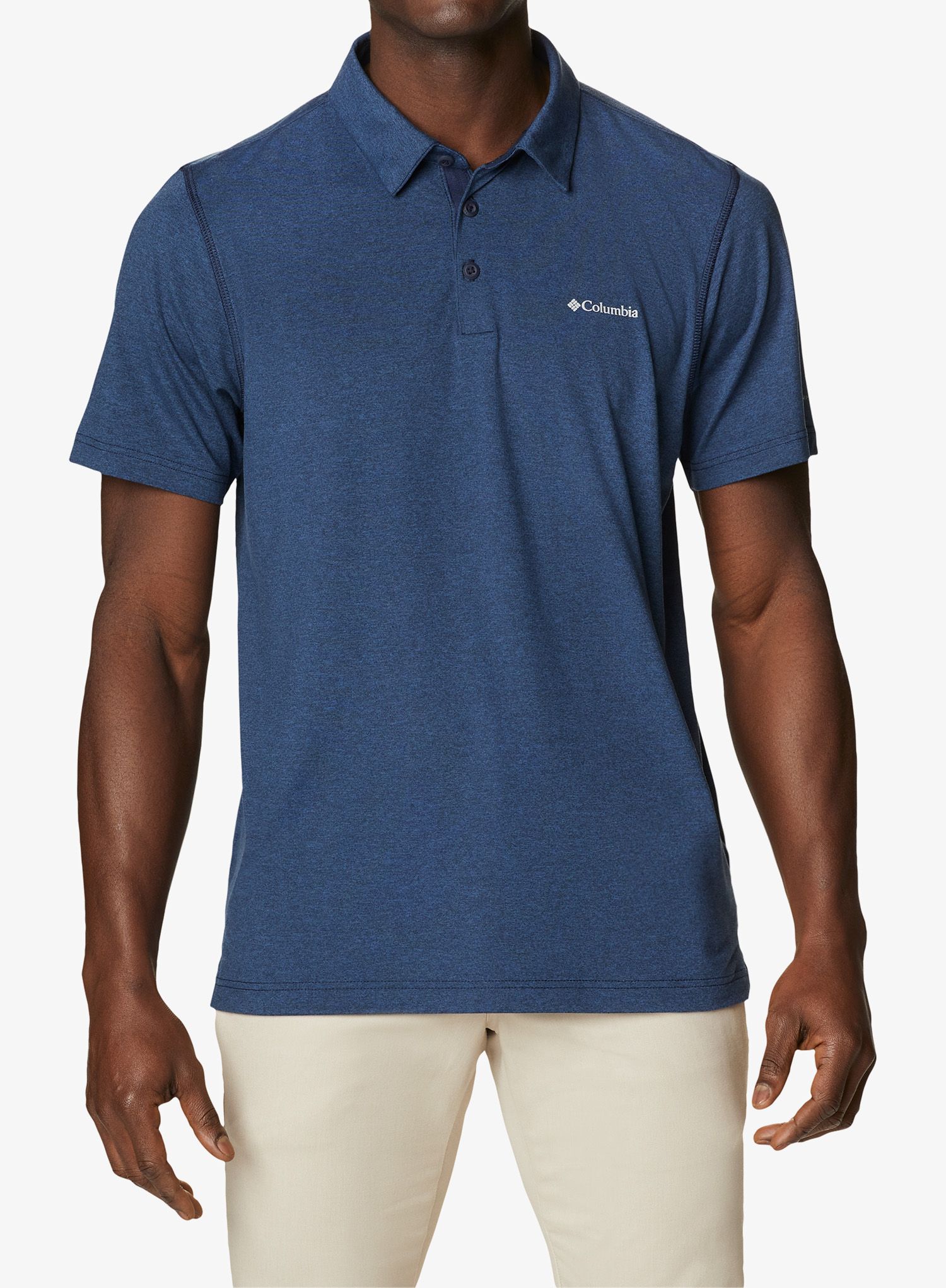 Polo majica Columbia Tech Trail Polo - collegiate navy heather