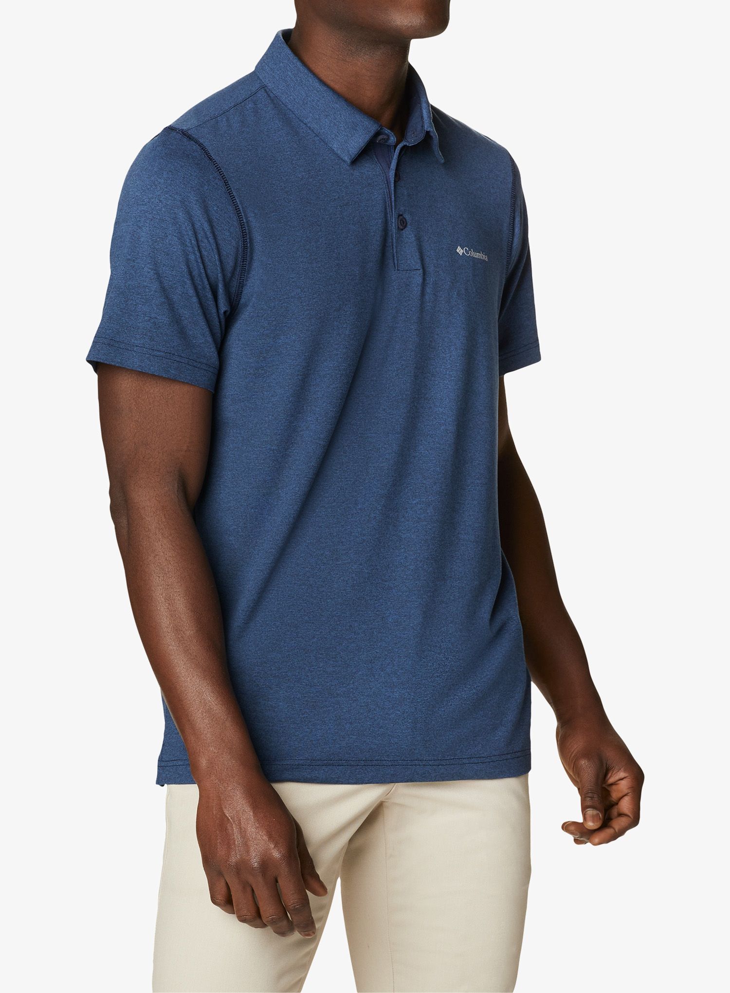 Polo majica Columbia Tech Trail Polo - collegiate navy heather