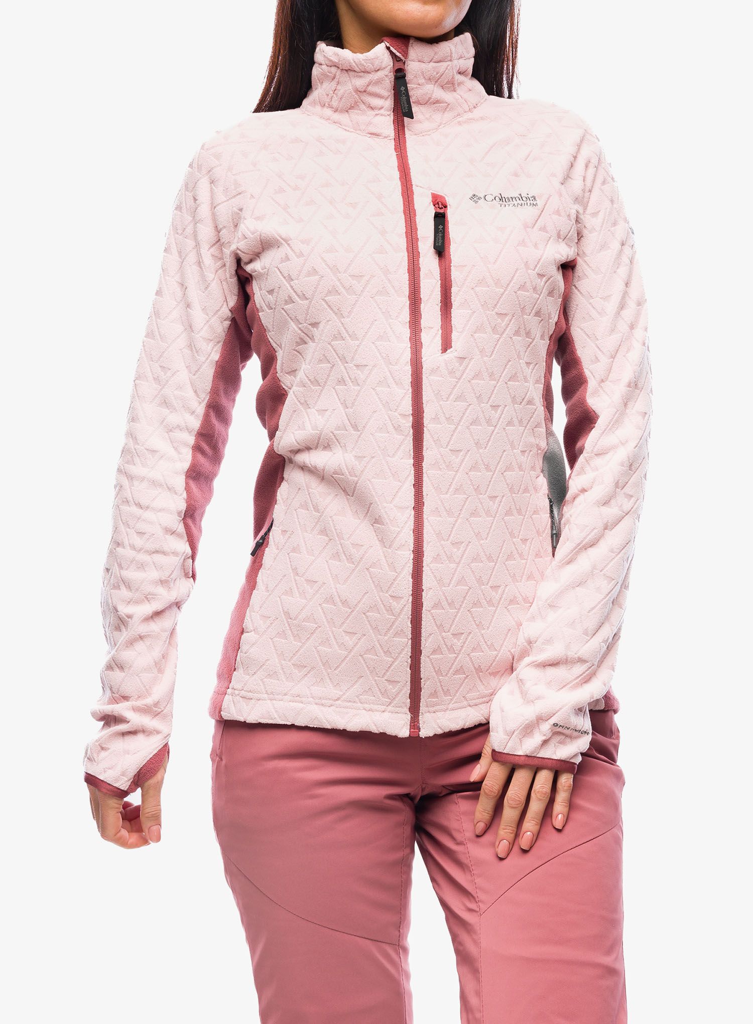 Ženski flis Columbia Titan Pass 3.0 Full Zip Fleece - dusty pink