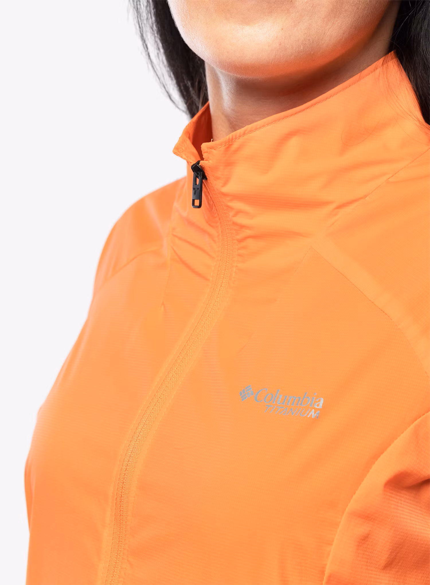 Ženska vetrovka Columbia Titan Pass Lightweight 1/2 Zip - sunset orange