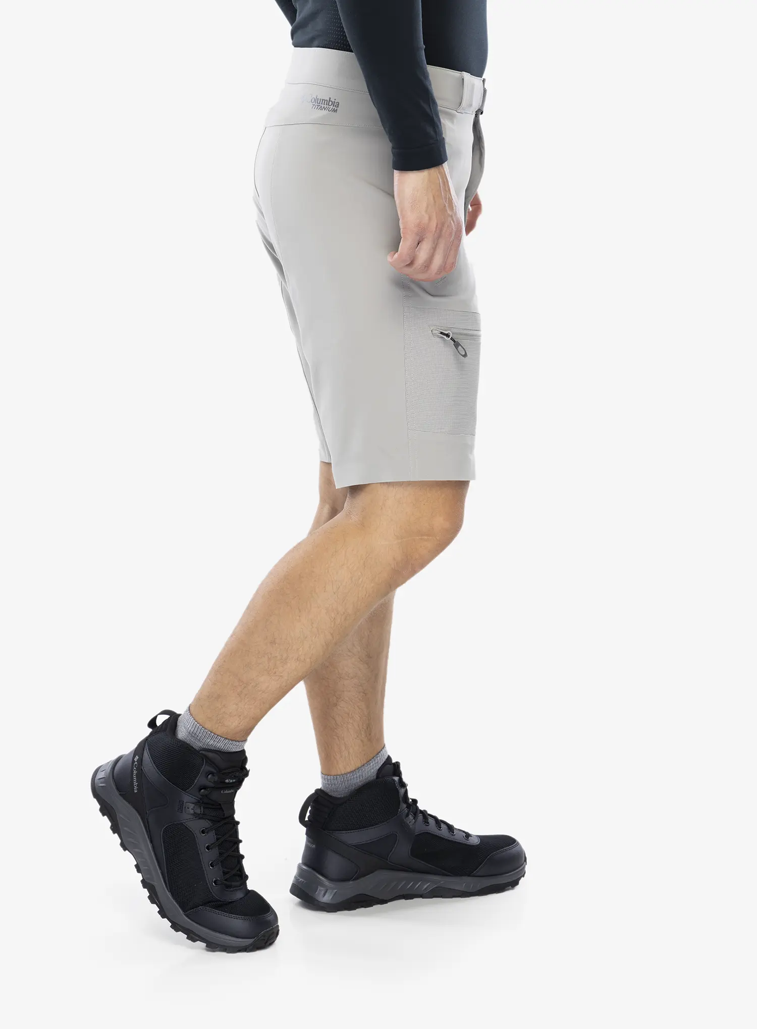 Pohodniške kratke hlače Columbia Titan Pass Short - flint grey