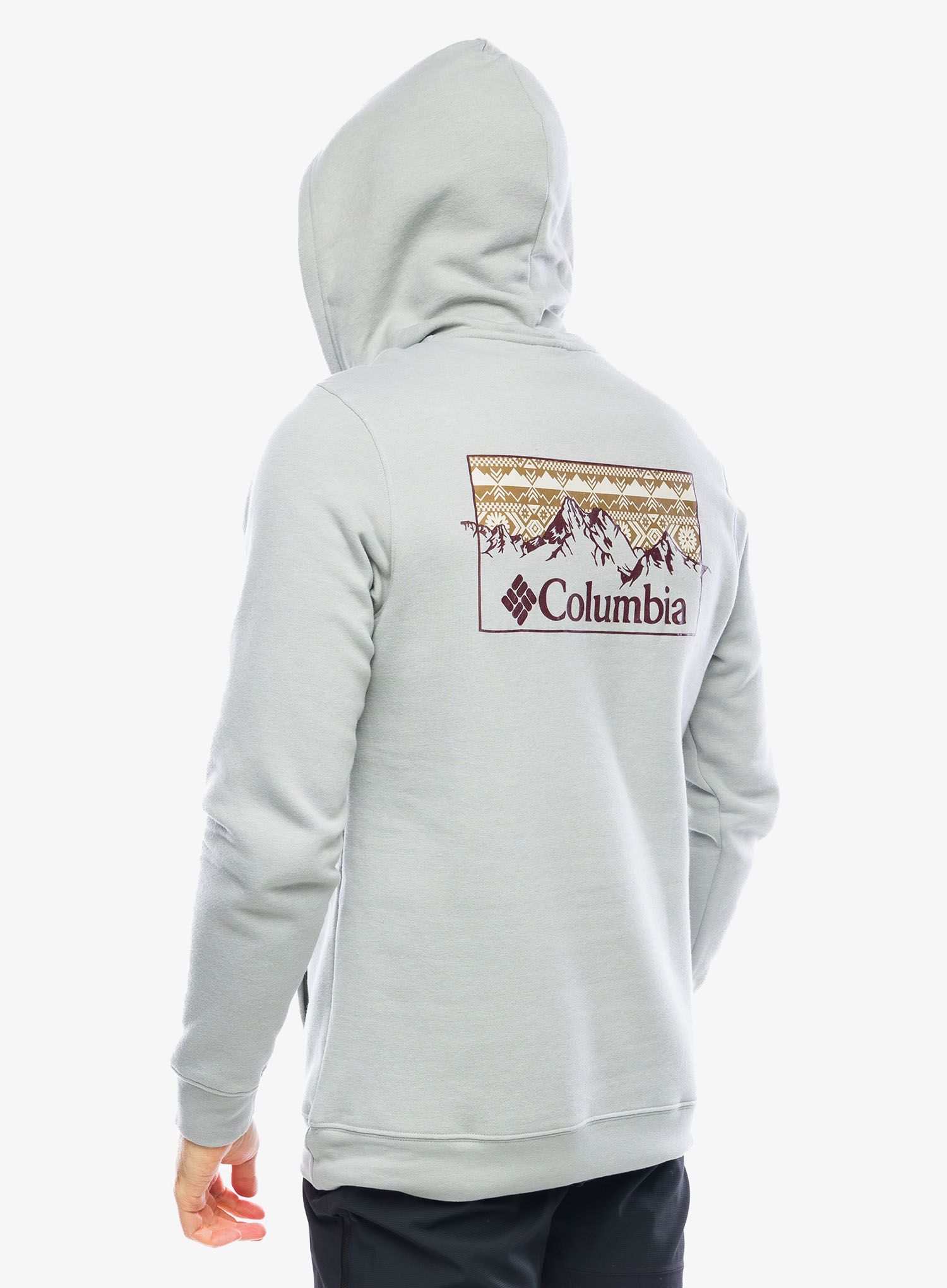 Jopica s kapuco Columbia Trek Graphic Hoodie - grey heather/checkered range