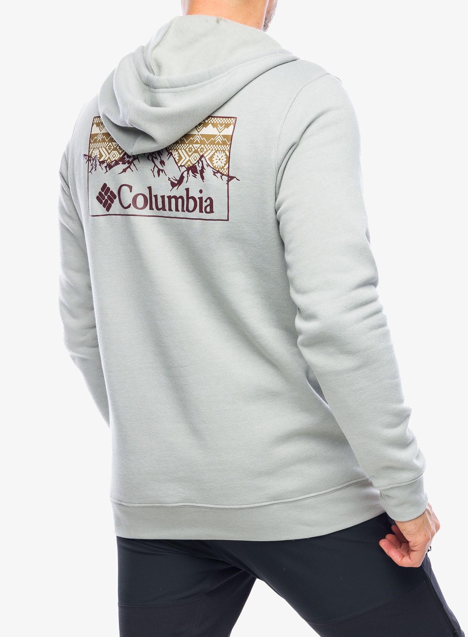 Jopica s kapuco Columbia Trek Graphic Hoodie - grey heather/checkered range