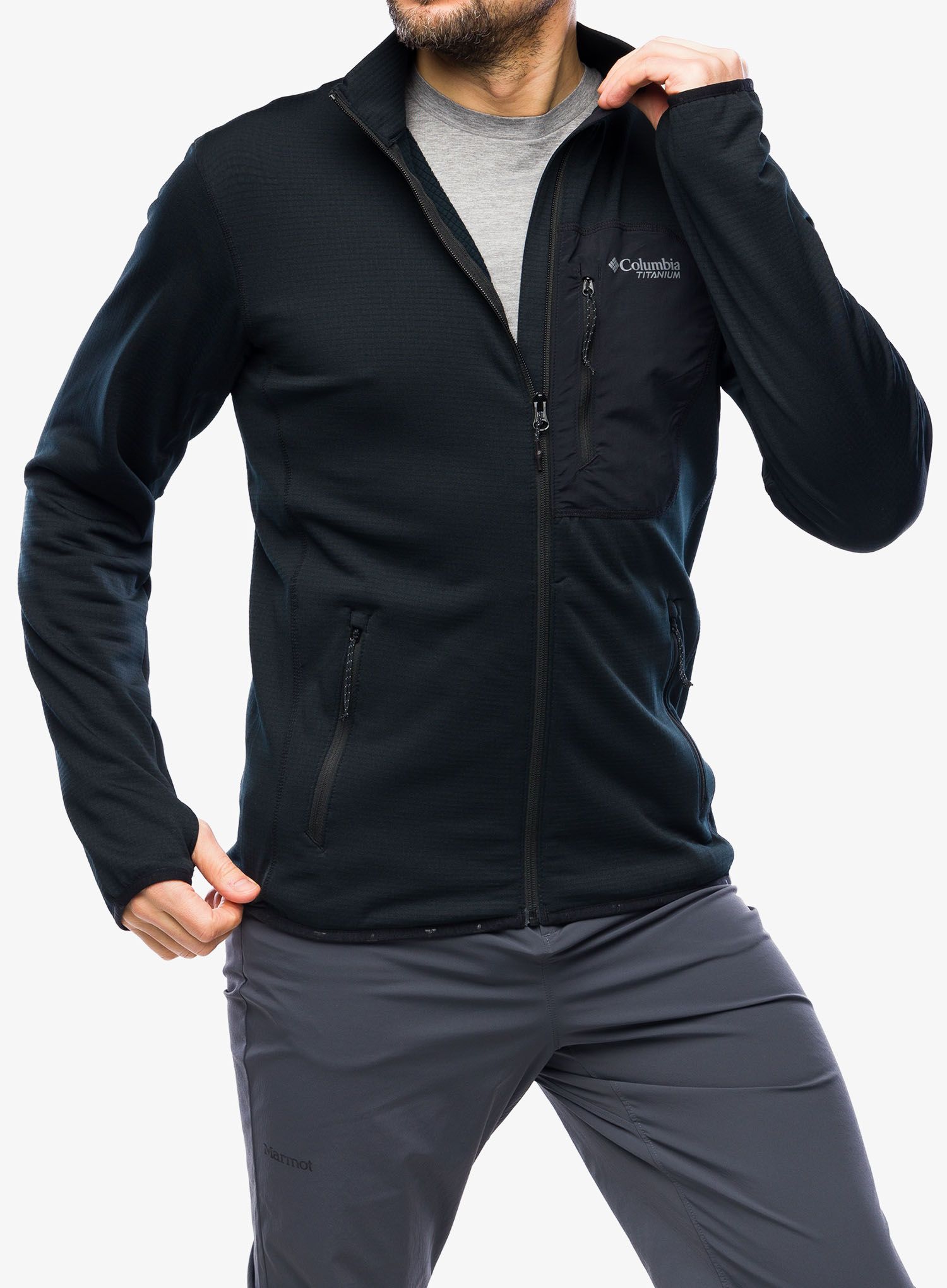 Jopica na zadrgo Columbia Triple Canyon Grid Fleece Full Zip - black
